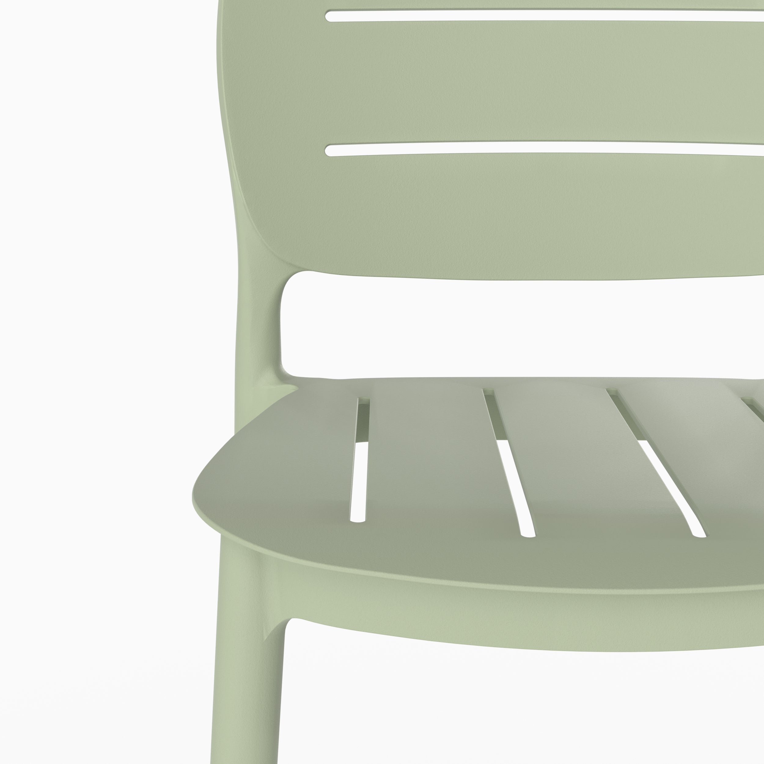 Lot de 2 chaises de bar de jardin Lola 75 cm en plastique vert pastel