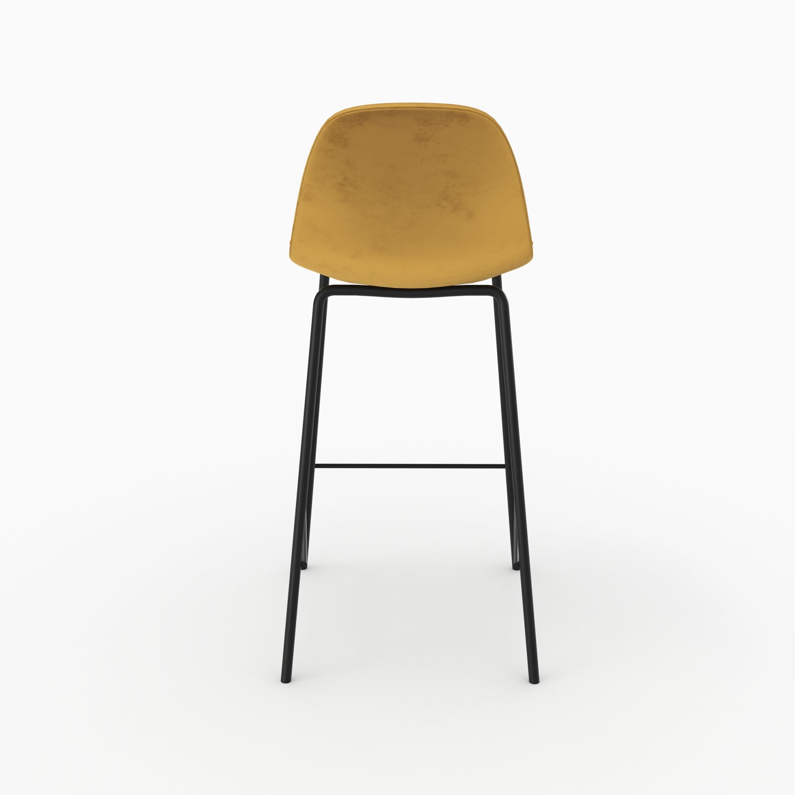 chaise bar henrik en velours jaune 65 cm unite