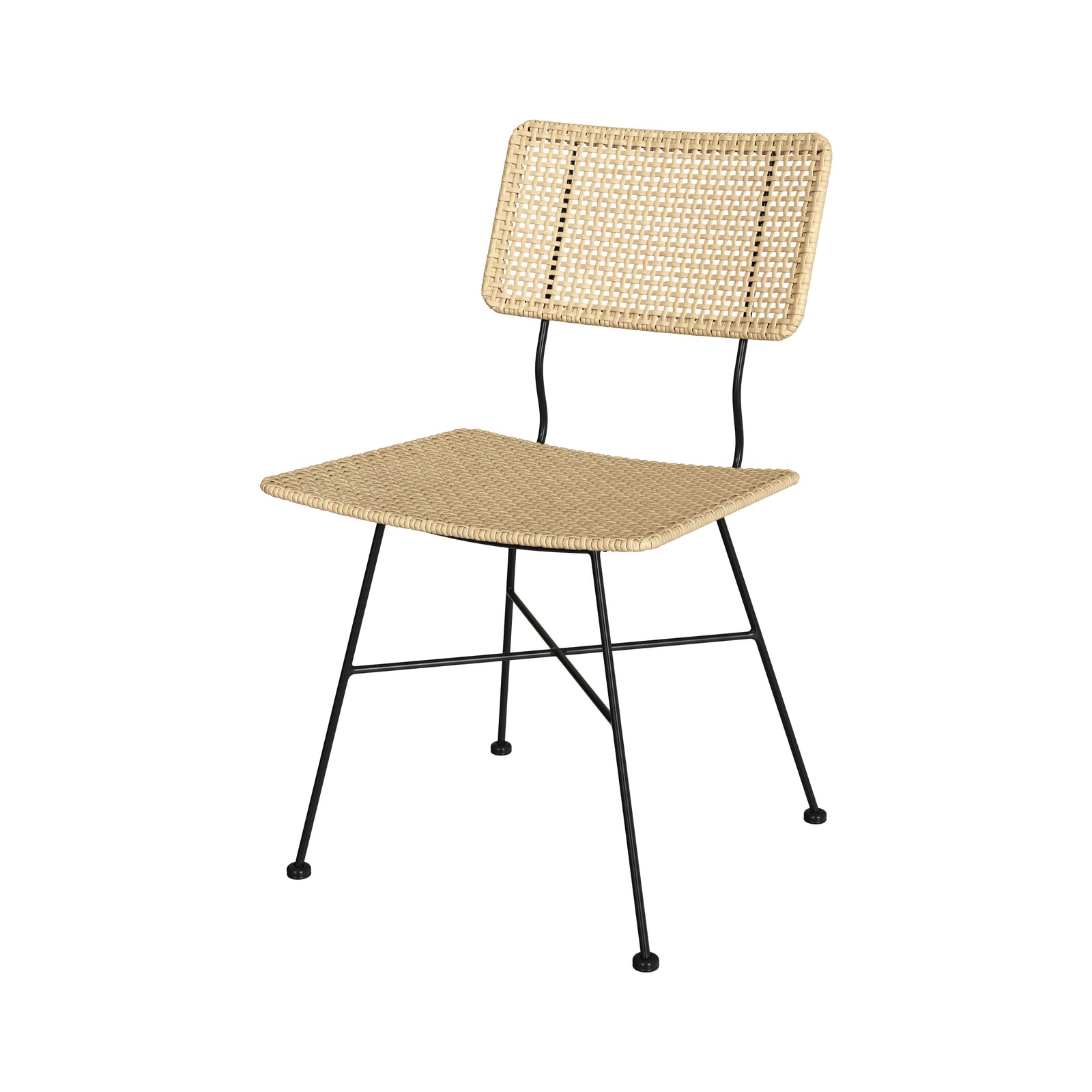 chaise borga lot de 2 en rotin