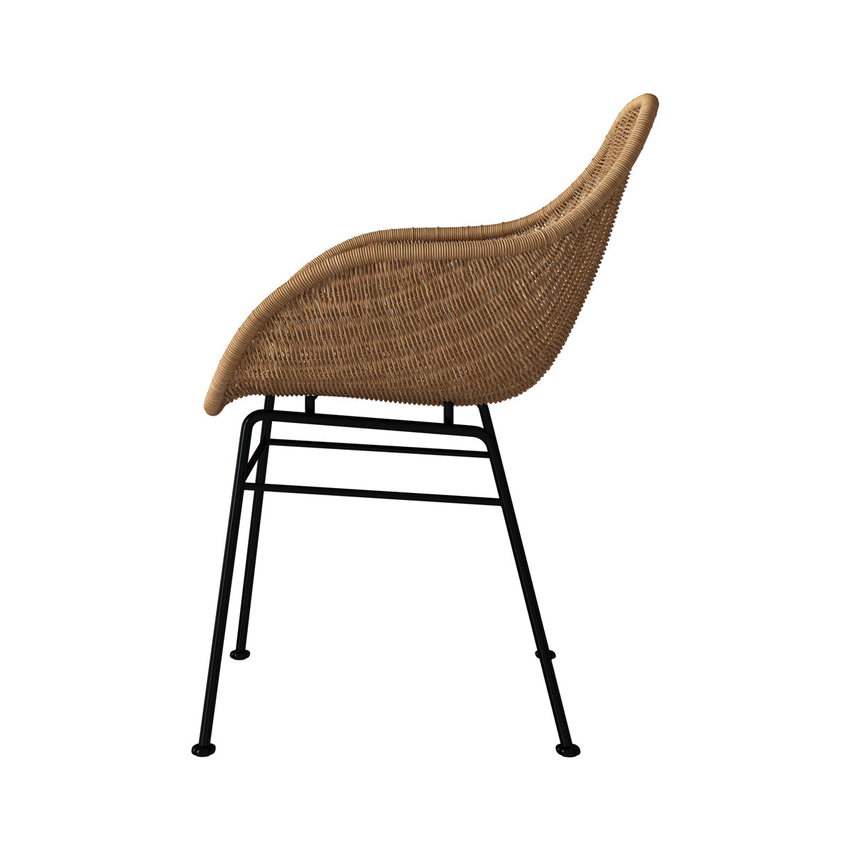 chaise carmela en resine tressee naturelle lot de 2