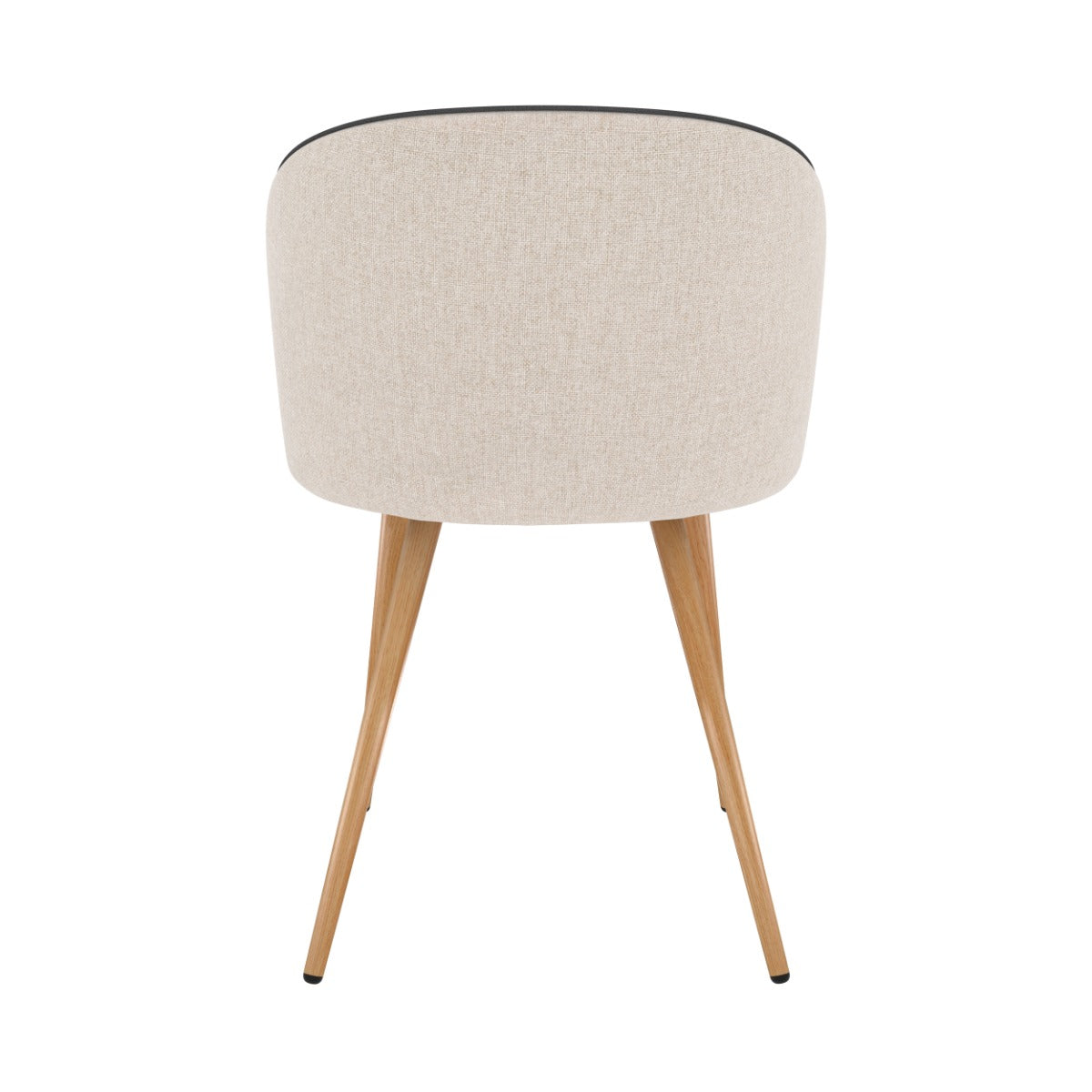 chaise chiara en tissu beige lot de 2