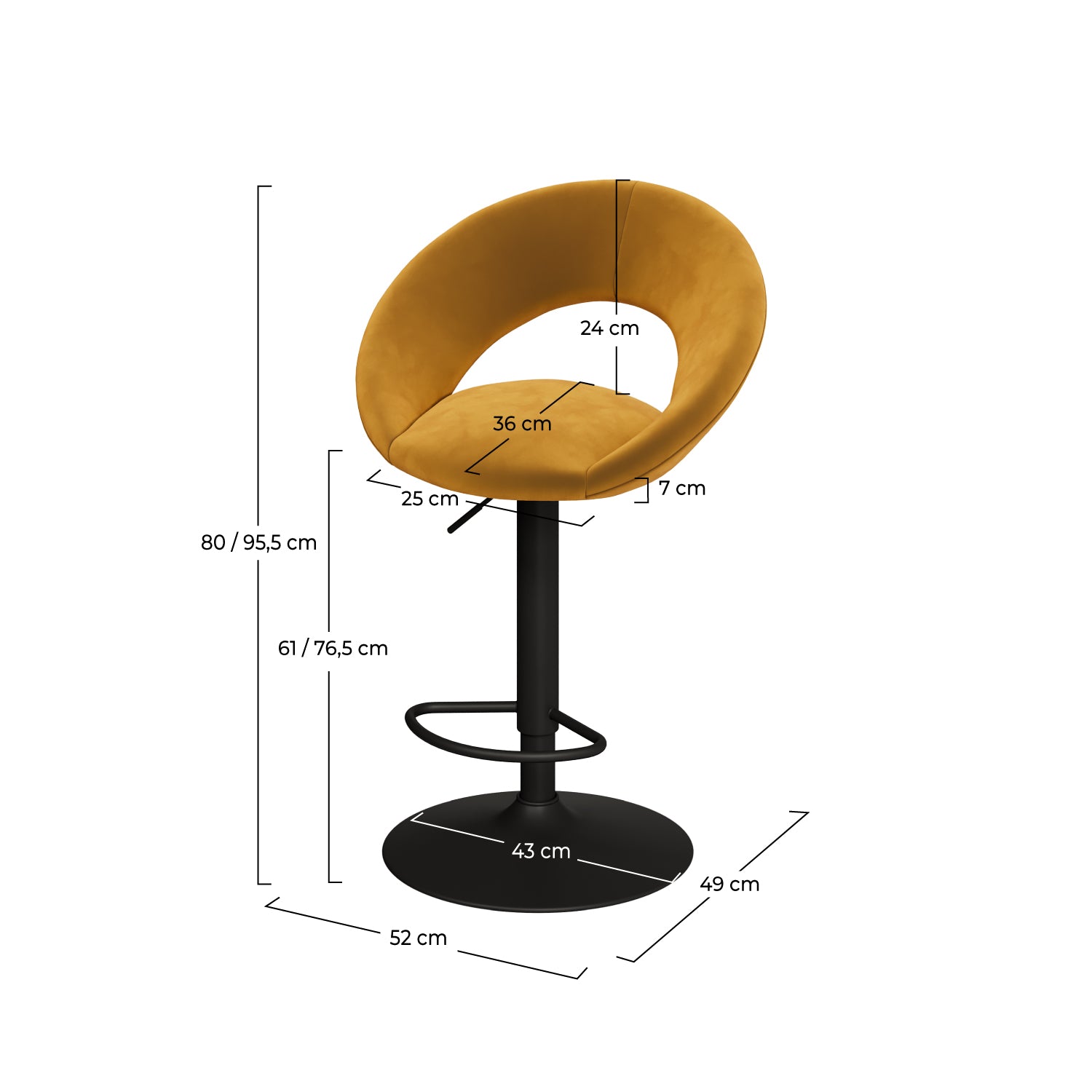 chaise cloclo velours jaune curry pieds metal noir