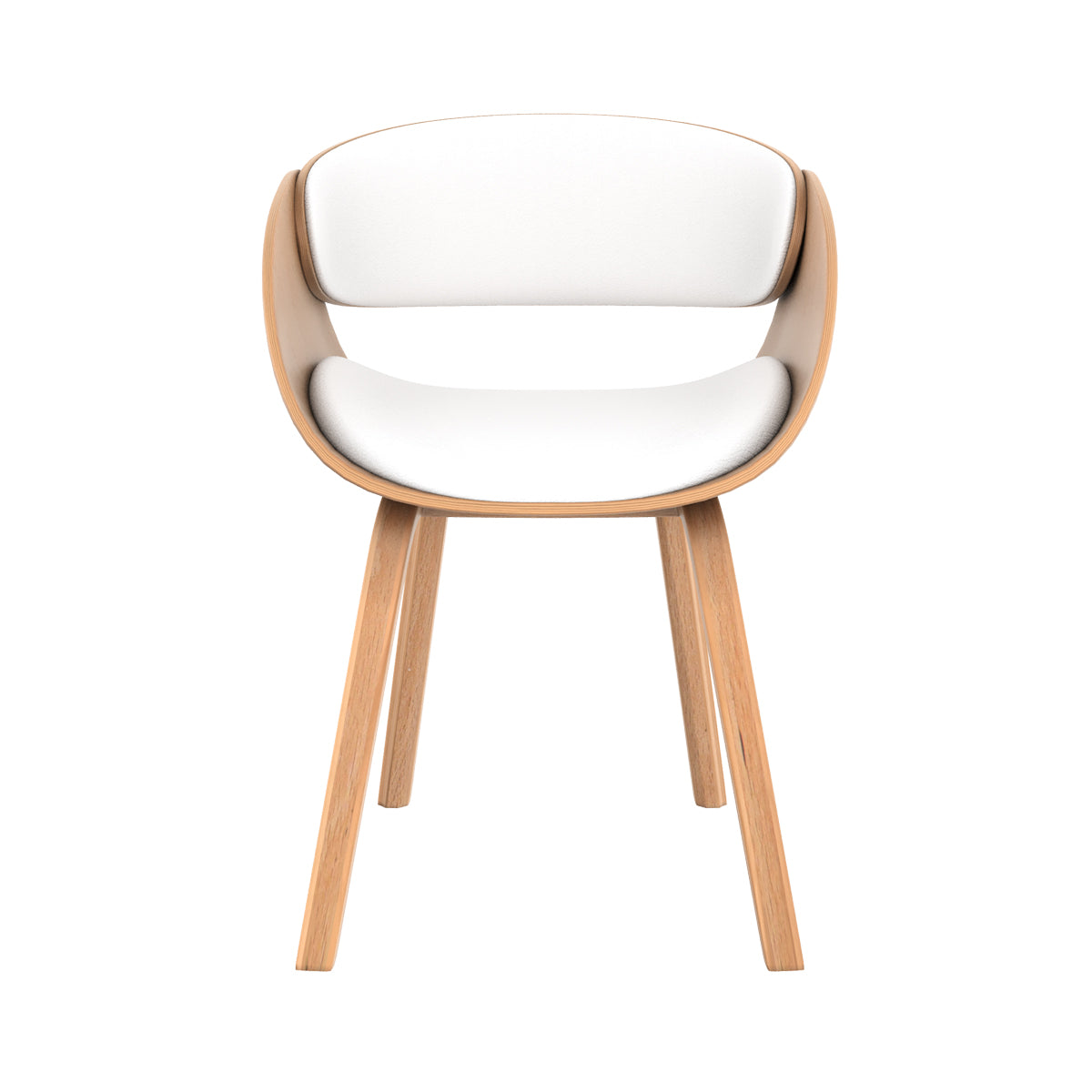 chaise confortable blanche cuir synthetique