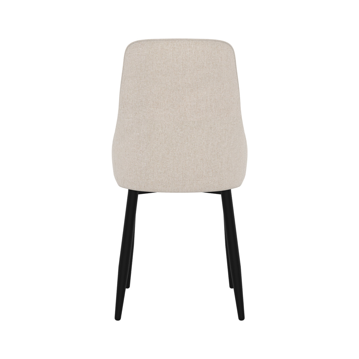 chaise confortable en tissu beige pieds noir pipo