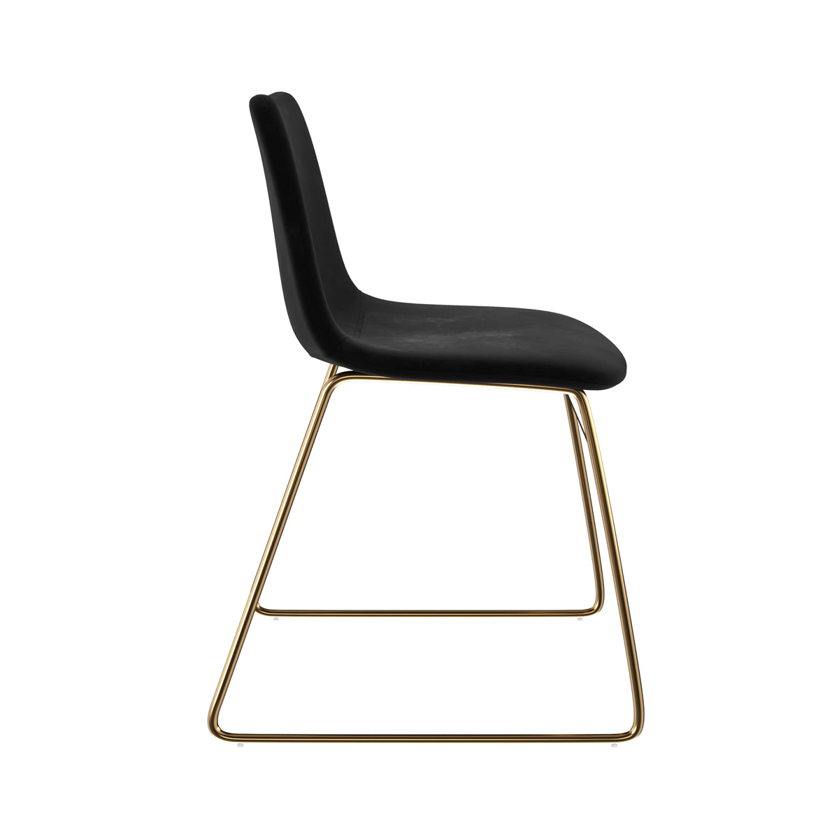 chaise confortable en velours noir gaspard