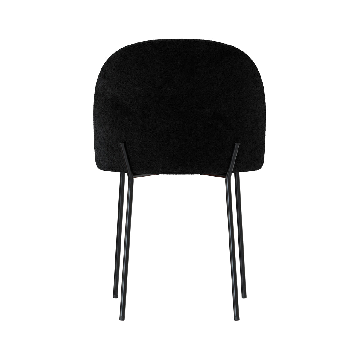 chaise confortable noire karl bouclette