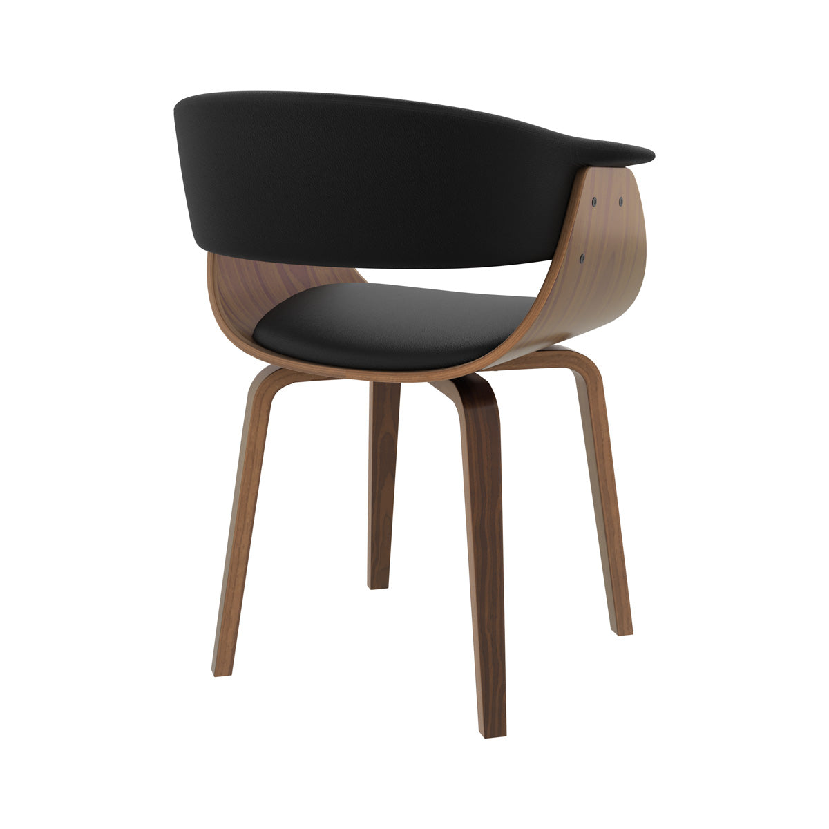 chaise confortable vintage noire basile