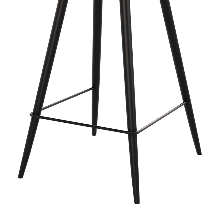 chaise de bar 65 cm ilot central gris cuir synthetique texas