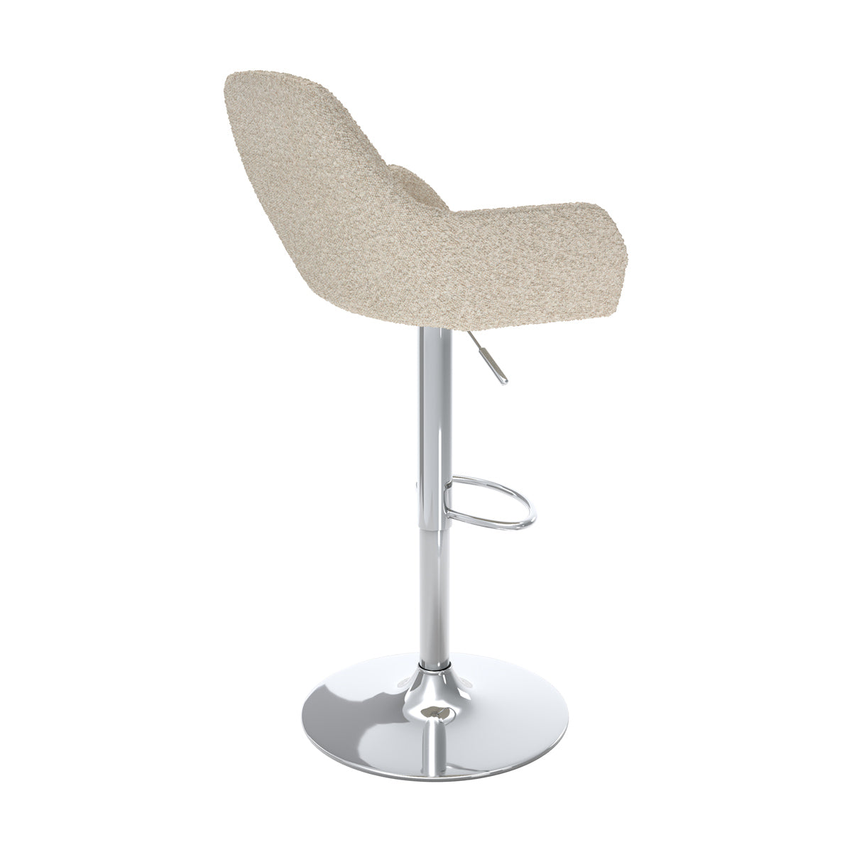 chaise de bar adam reglable en hauteur creme