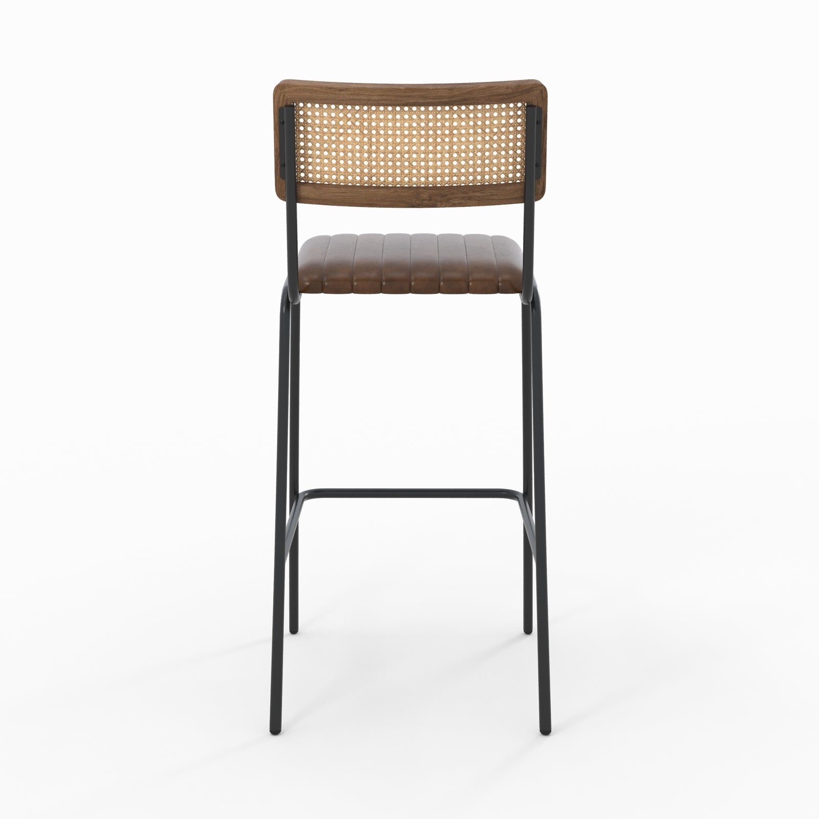 chaise de bar arsene 76 cm cuir marron lot de 2