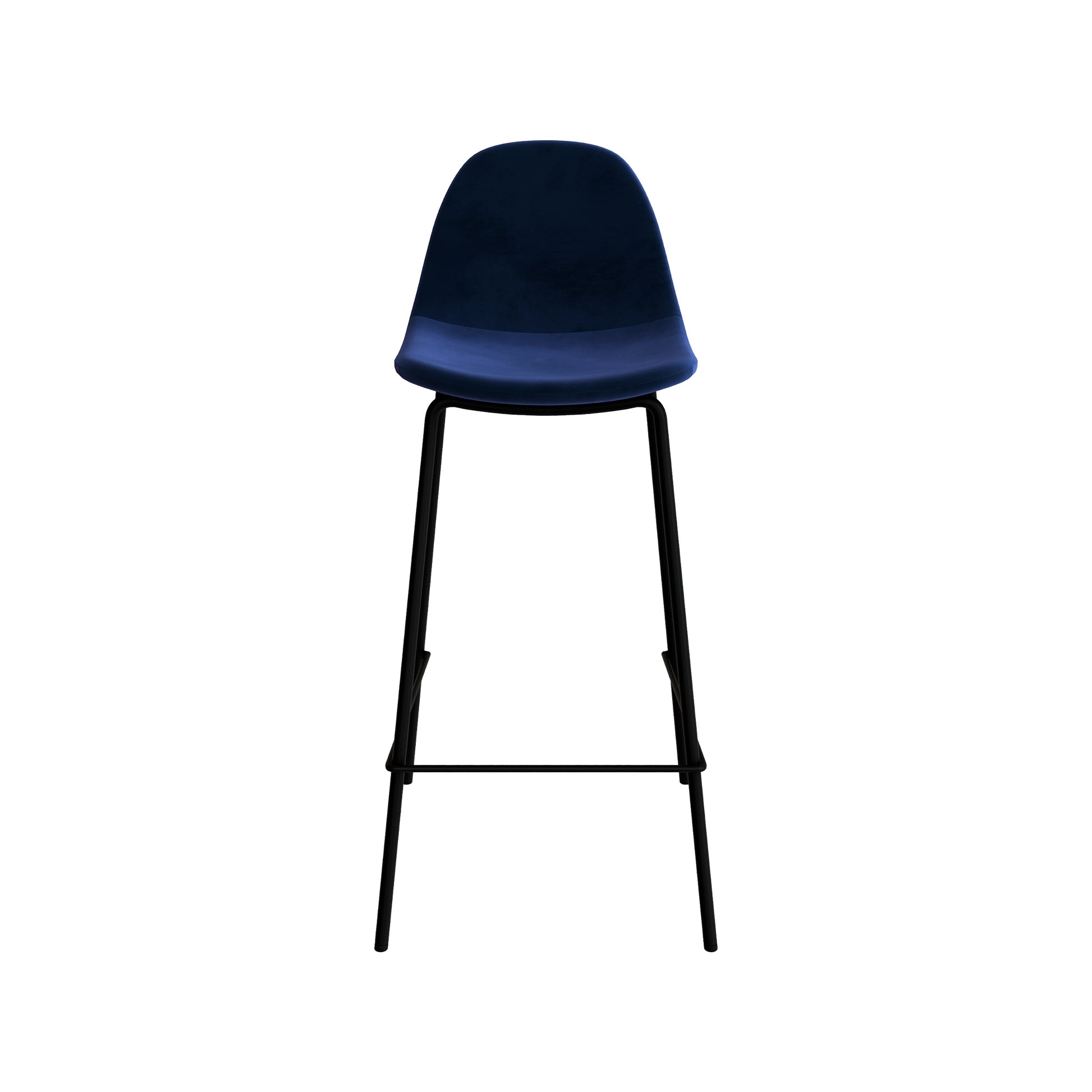 chaise de bar bleue henrik velours 65cm_1