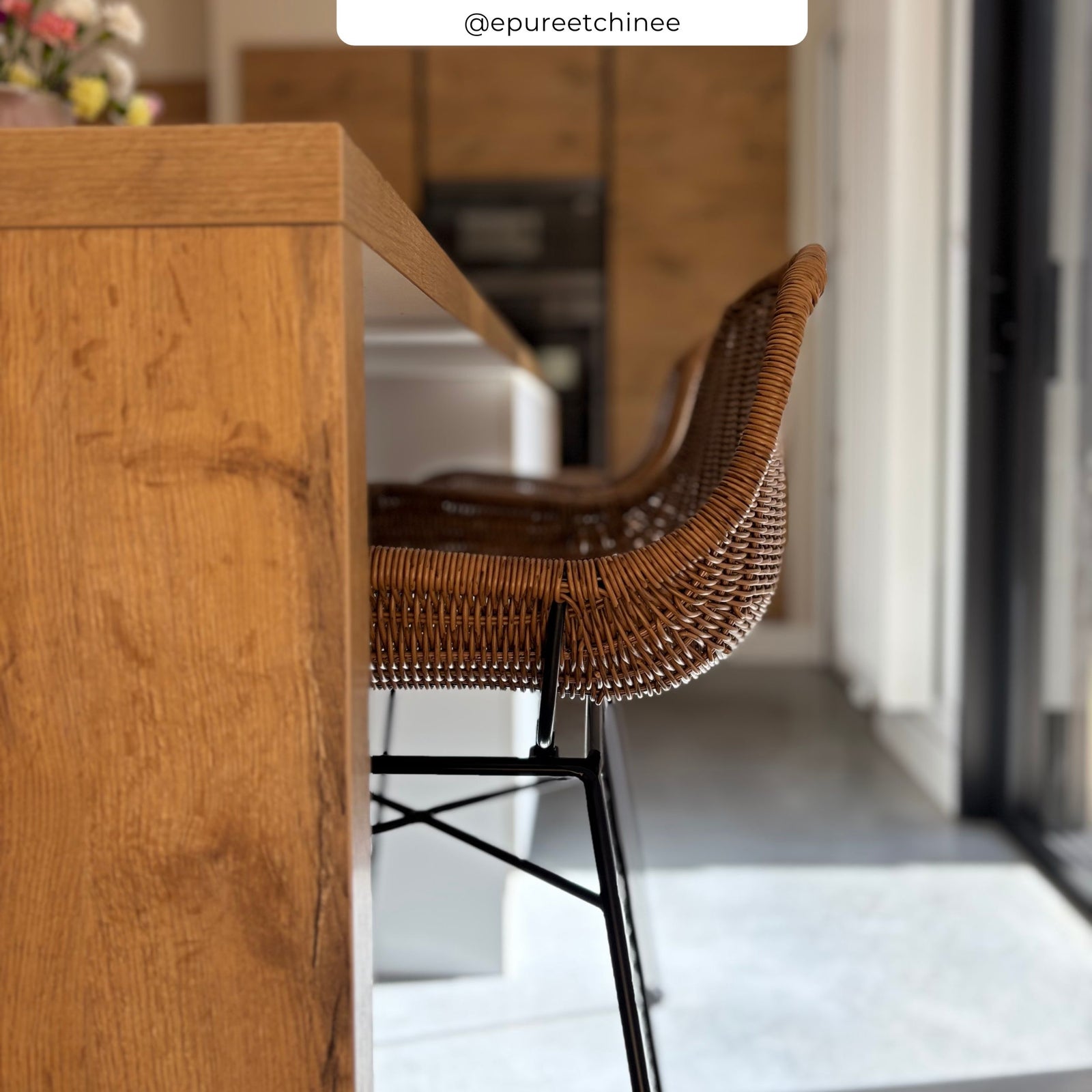 chaise de bar carmela lot de 2 pieds noirs rdv deco