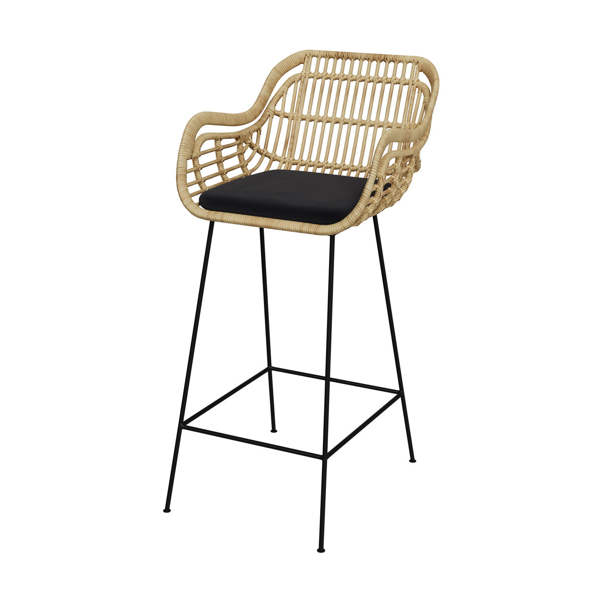 chaise de bar chiloe en rotin 71 cm