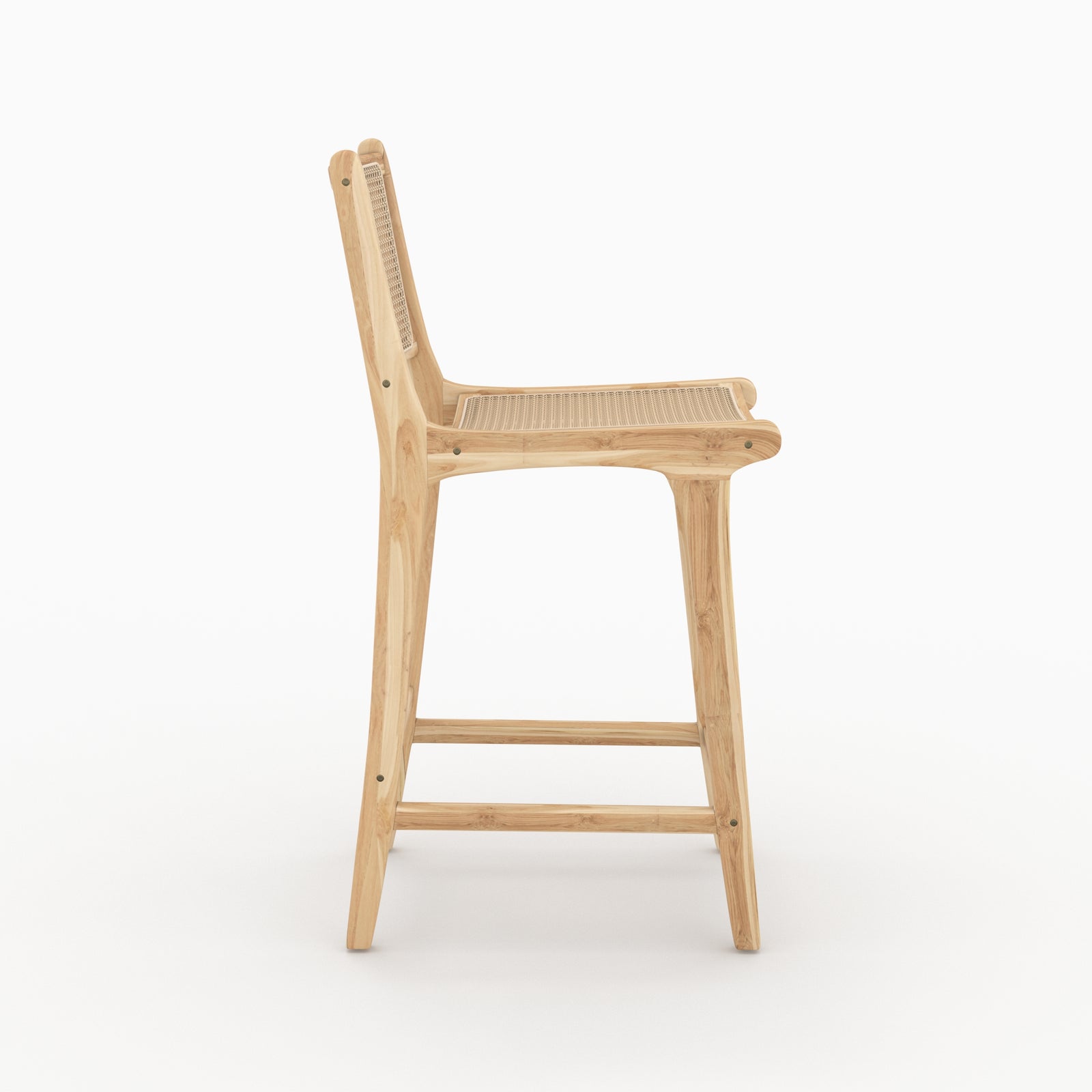 chaise de bar confortable kyla rotin et teck