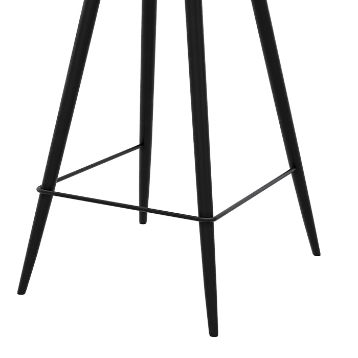 chaise de bar confortable texas noire capitonnee