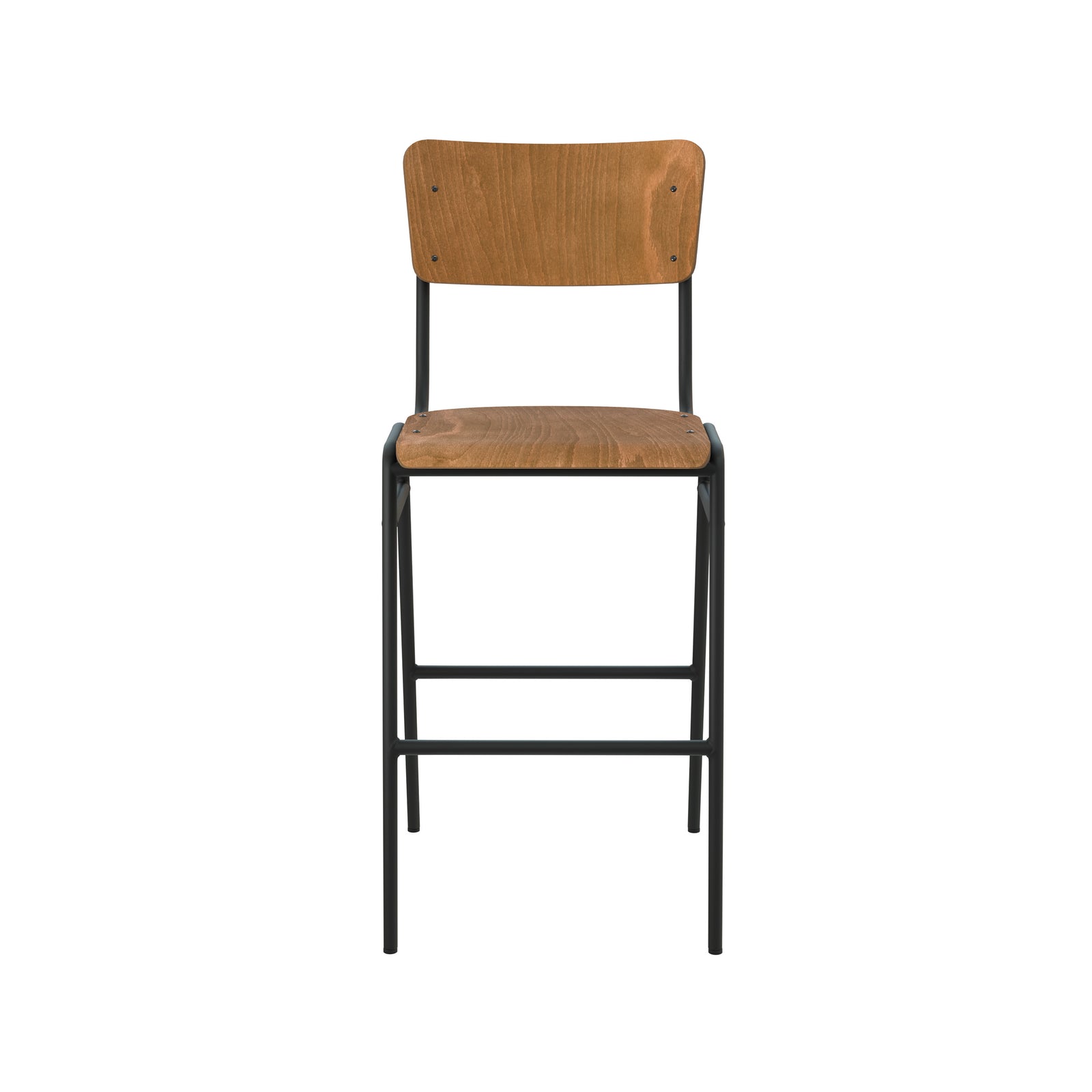 chaise de bar ecolier mi hauteur clem bois fonce 65 cm_1