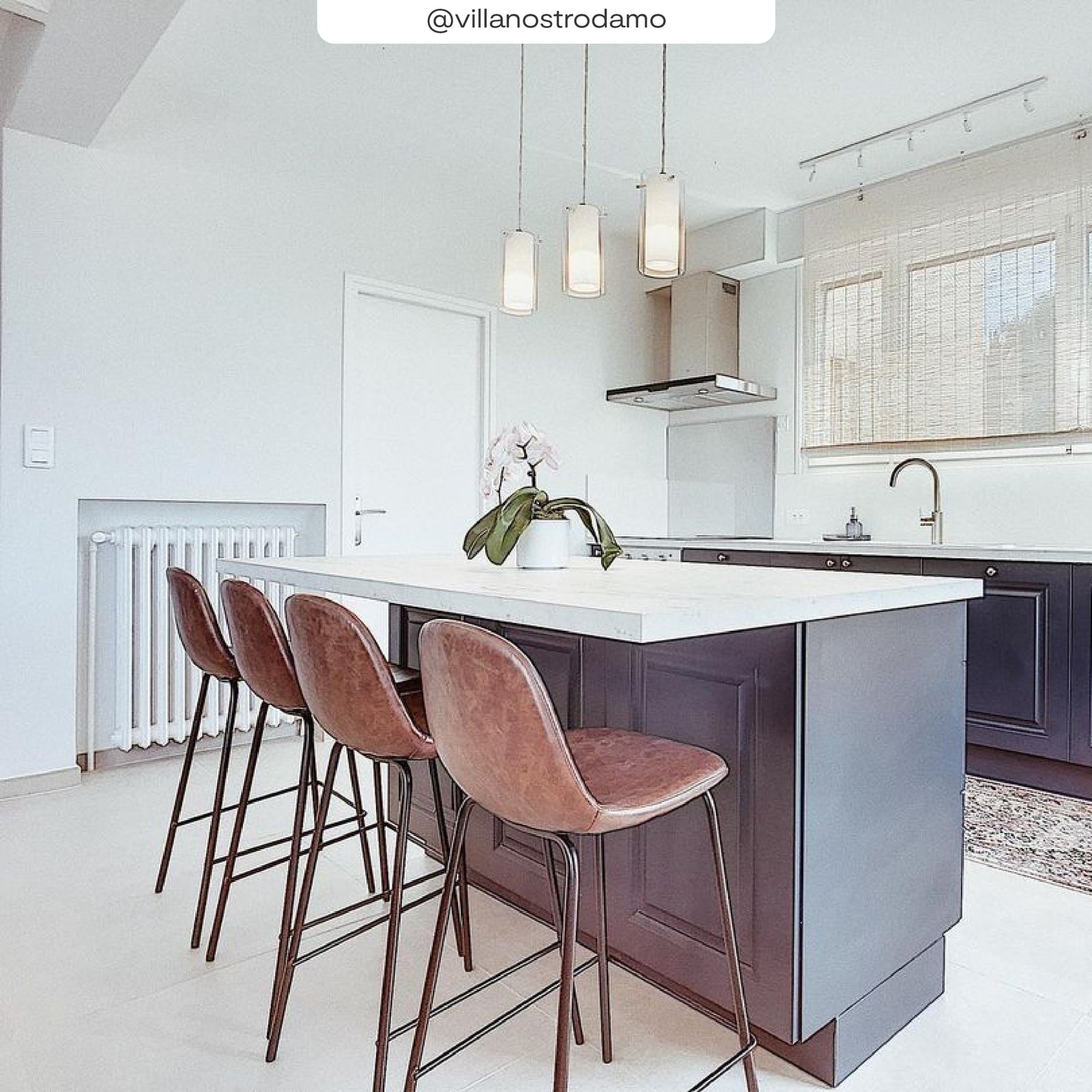 chaise de bar en cuir synthetique marron 65