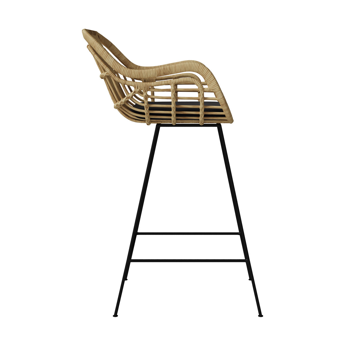 chaise de bar en rotin 71 cm chiloe