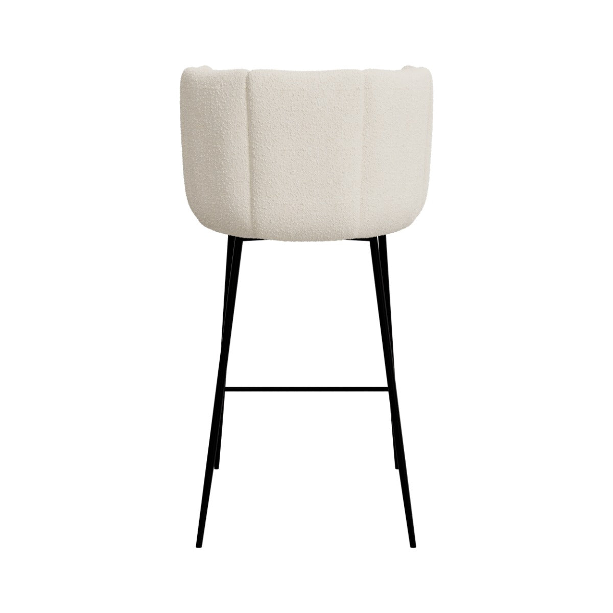 chaise de bar en tissu boucle beige 65 cm rosy