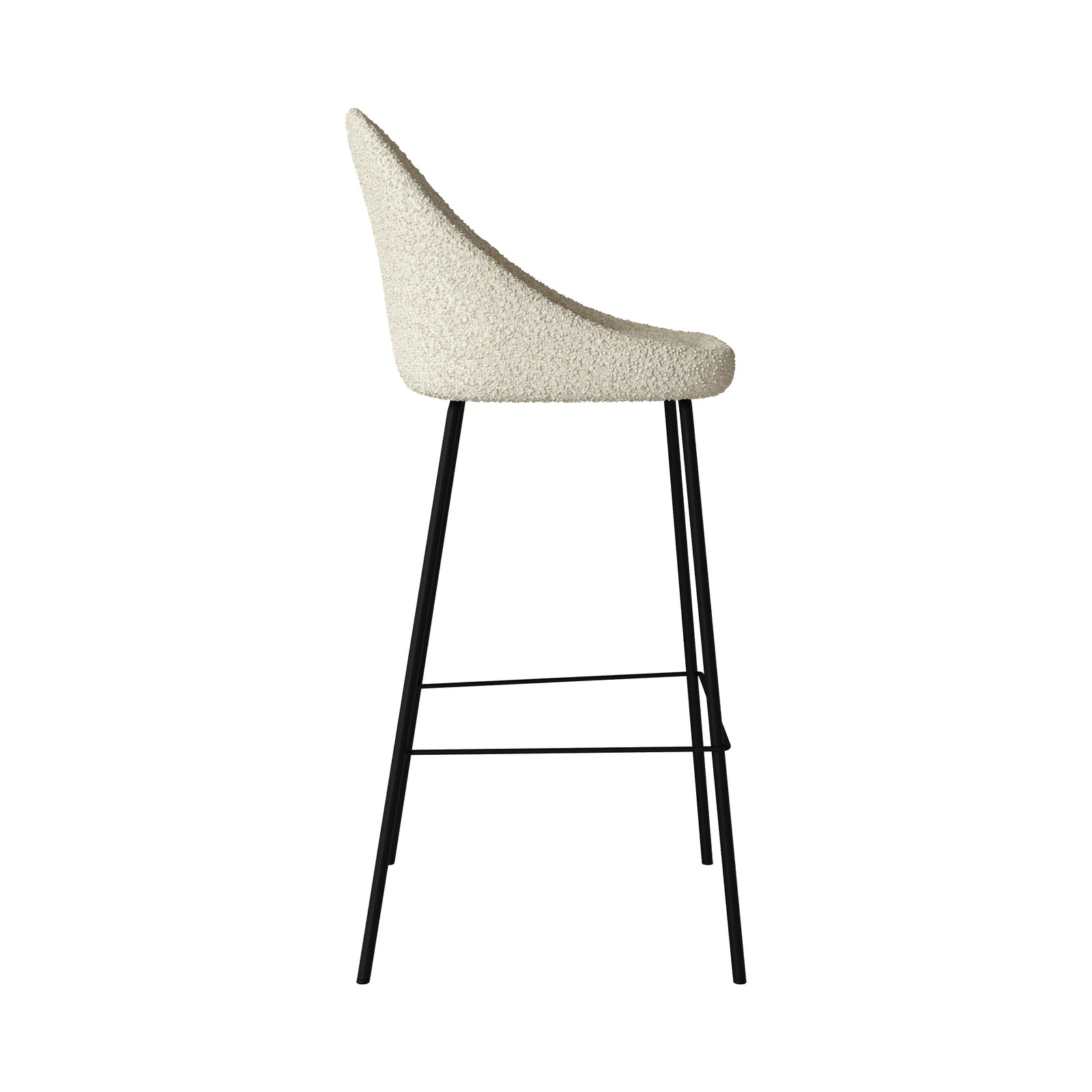 chaise de bar en tissu effet bouclette de laine blanche misty_1