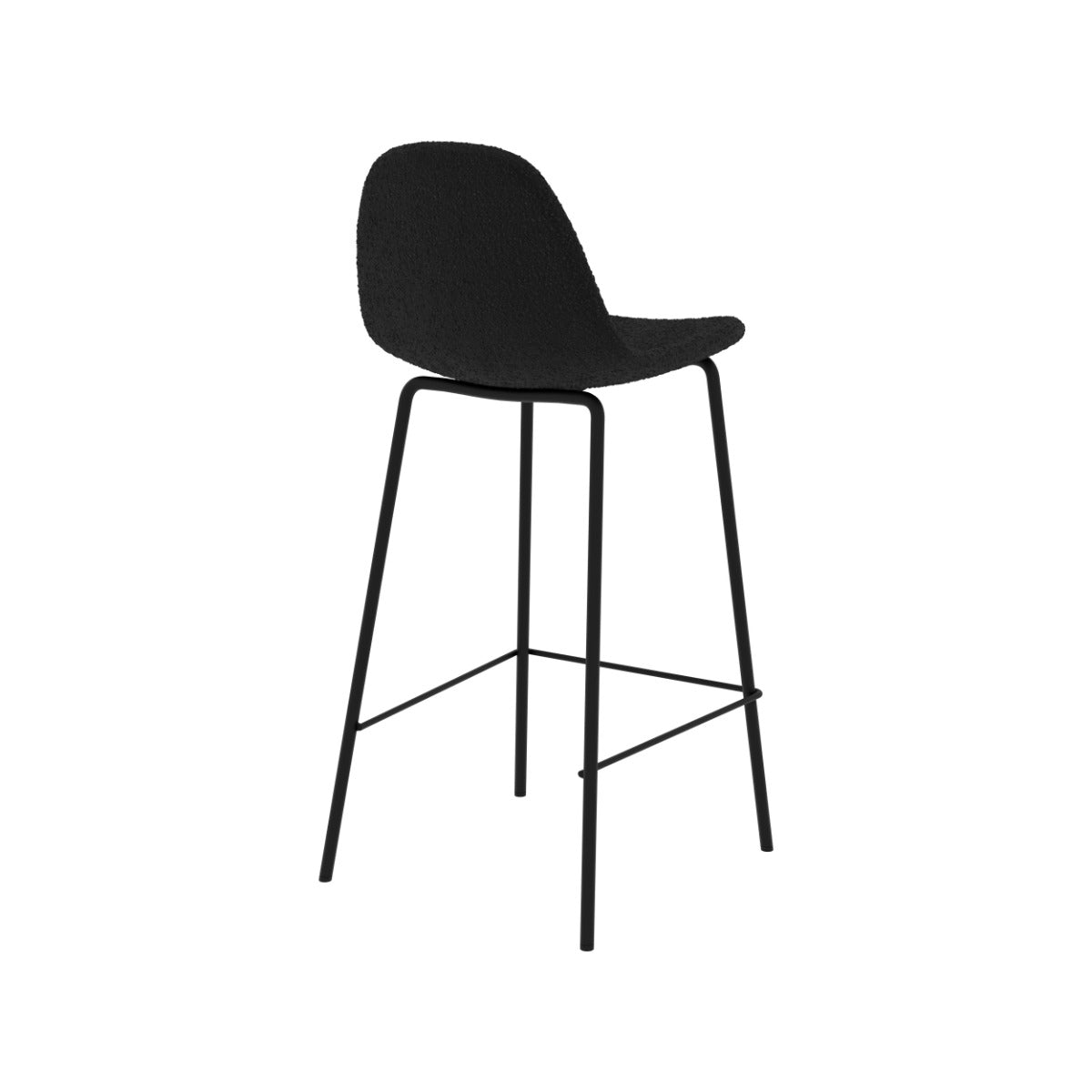 chaise de bar en tissu noir 65 cm lot de 2 henrik