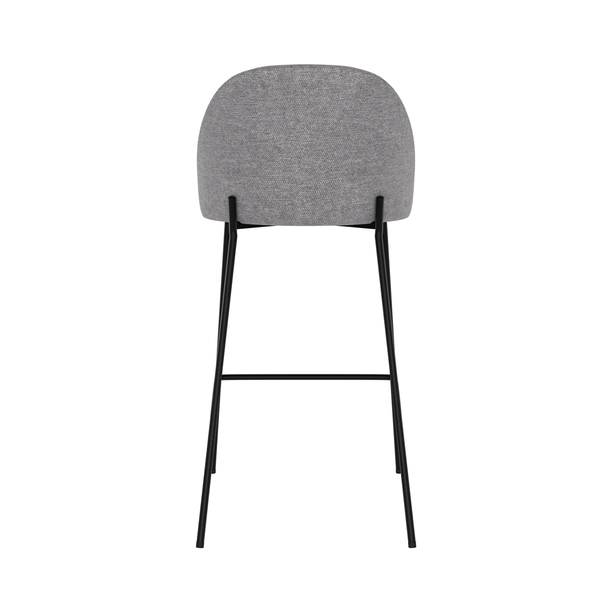 chaise de bar en tissu pieds metal noir karl