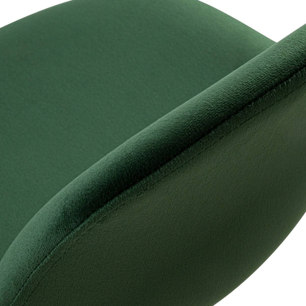 chaise de bar en velours vert pivotante