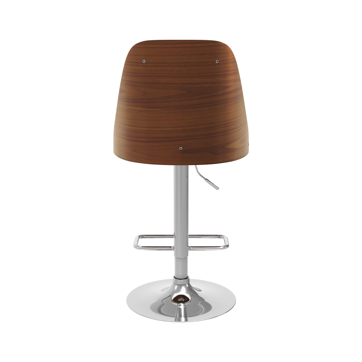 chaise de bar georges en bois fonce pu blanc 56 77 cm