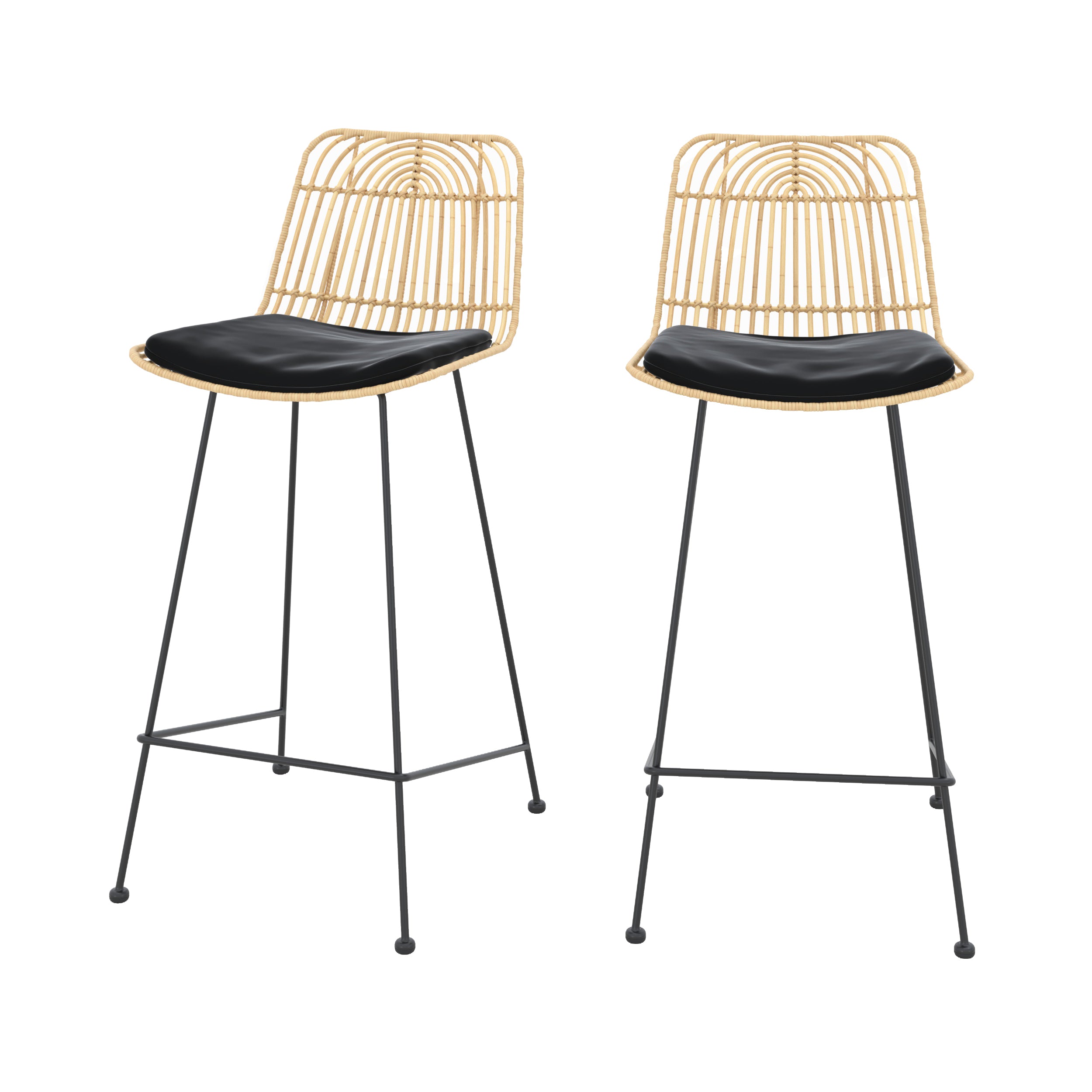 chaise de bar goa pour ilot 66 cm rotin