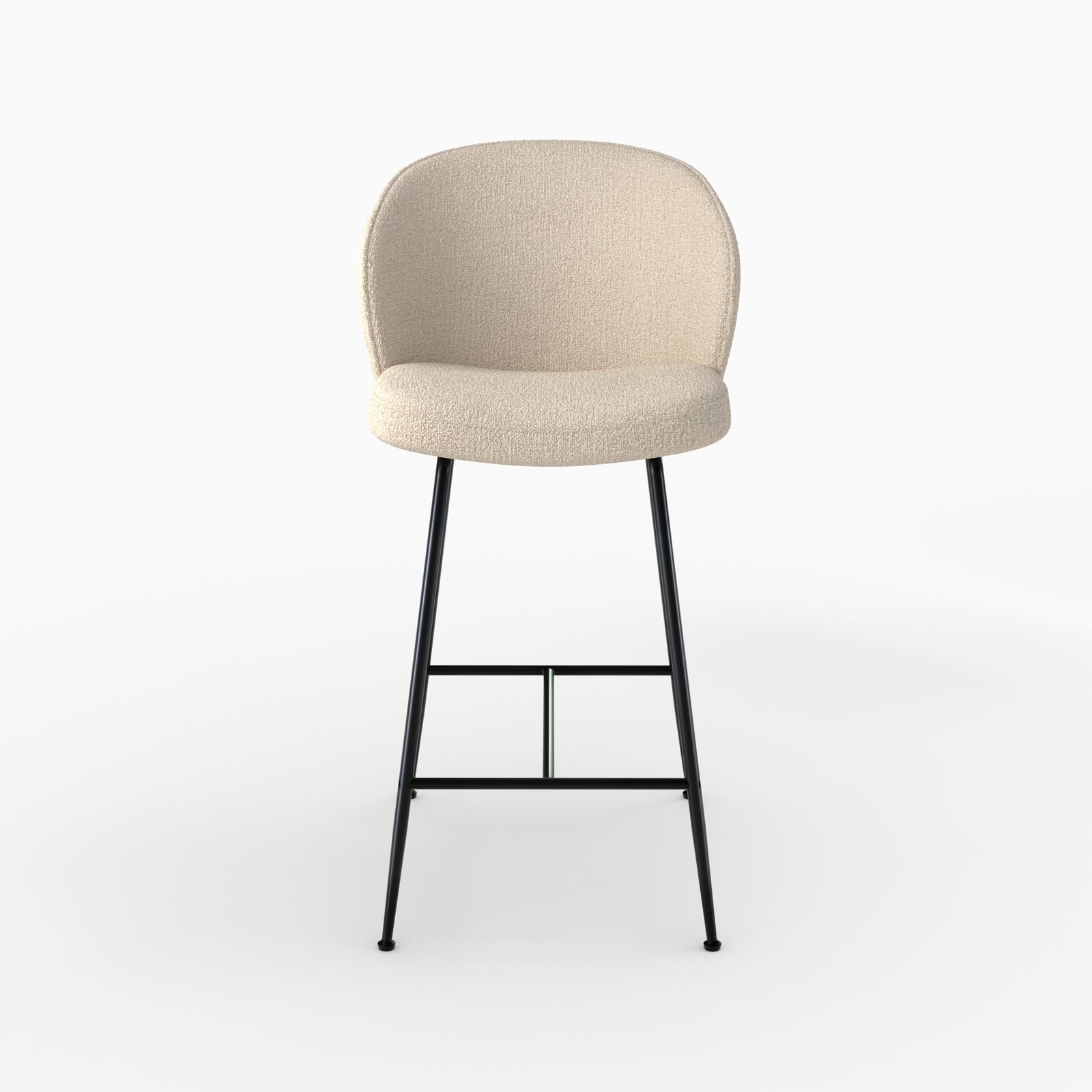 chaise de bar groom tissu boucle beige 66 cm