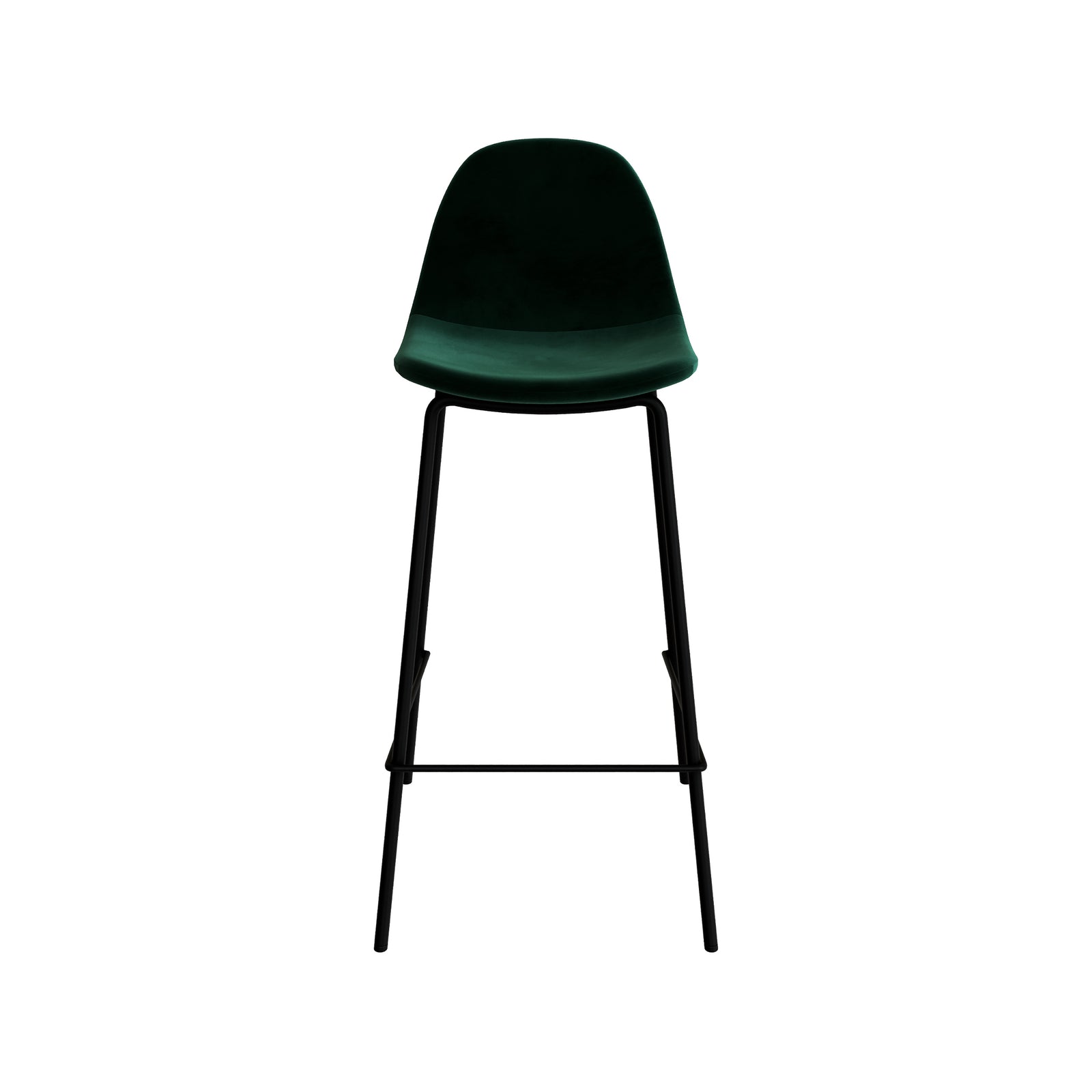 chaise de bar henrik 65cm velours vert
                            