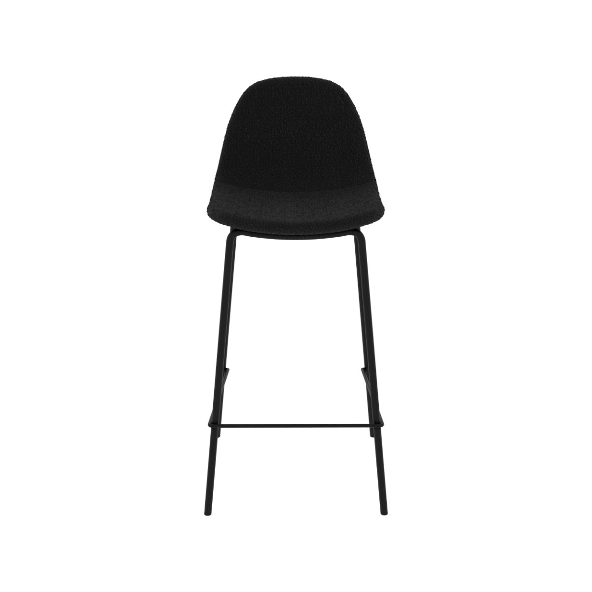 chaise de bar henrik en tissu noir 65 cm