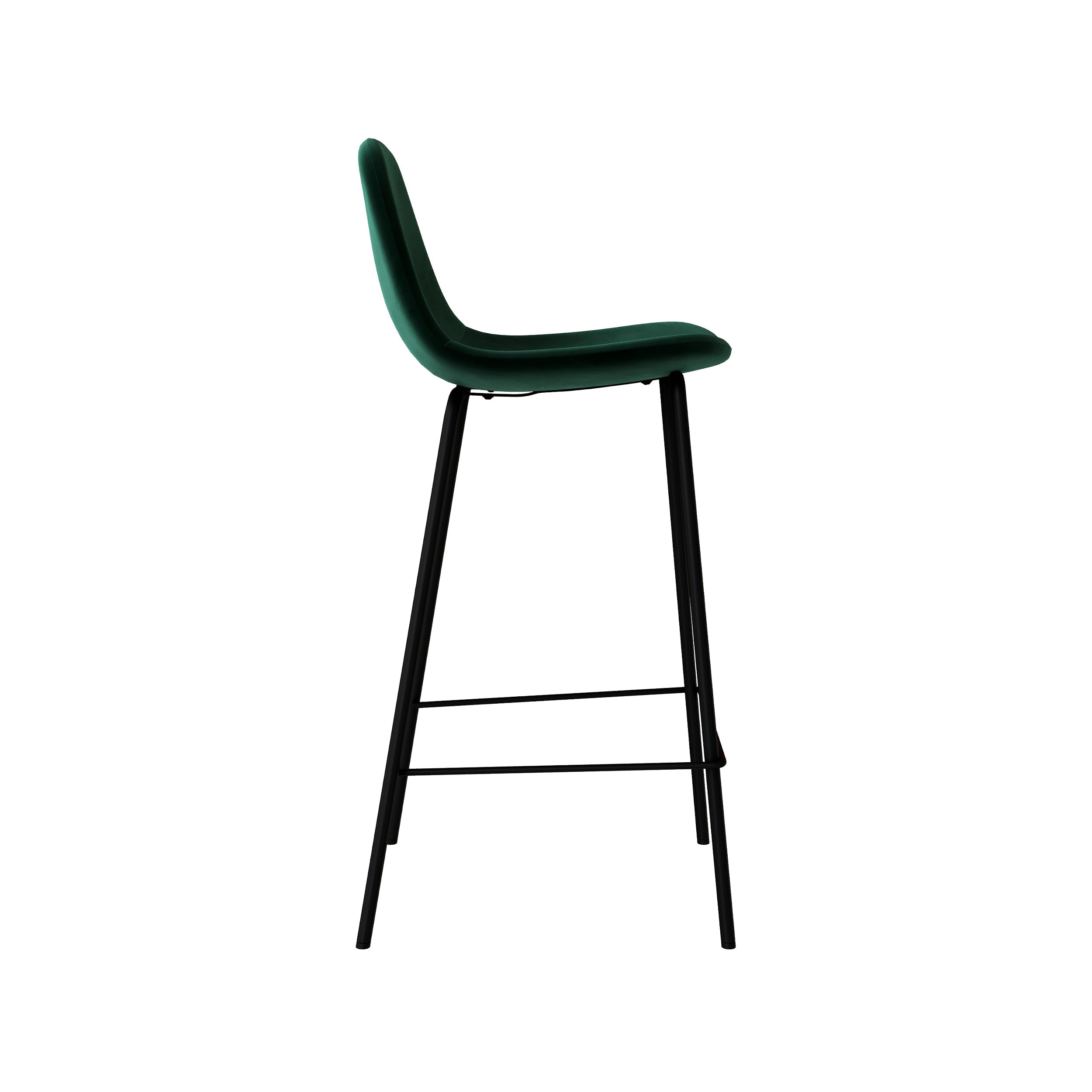 chaise de bar henrik velours vert fonce 65cm
                            