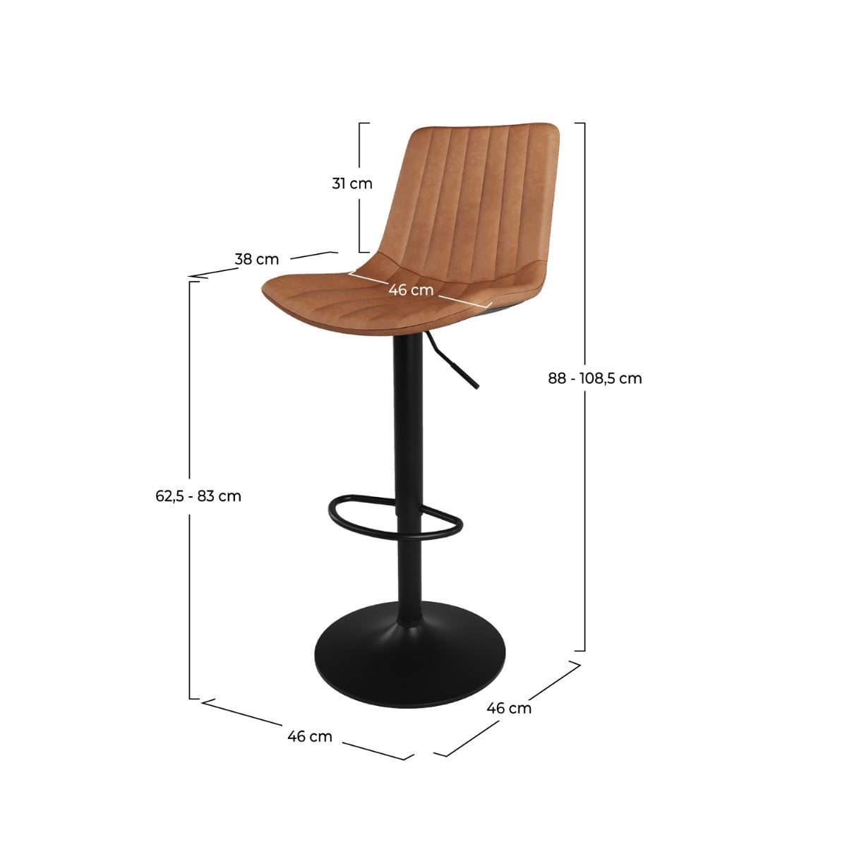 chaise de bar killi 62_5 83 cm lot de 2