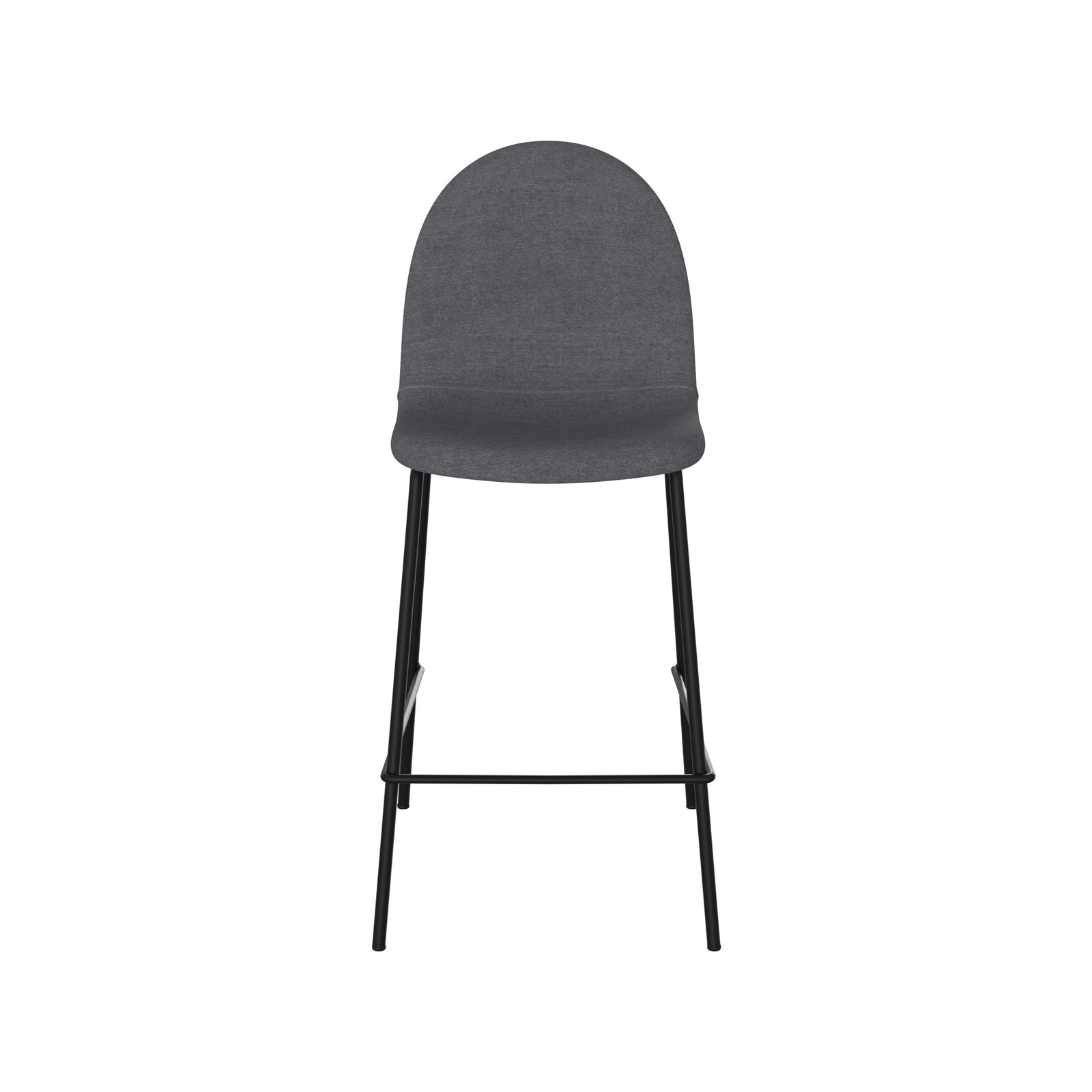 chaise de bar lena tissu gris fonce lot de 2 66 cm