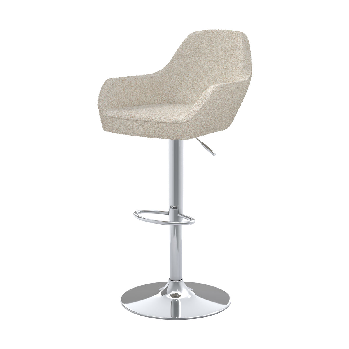 chaise de bar lot de 2 adam effet laine bouclette