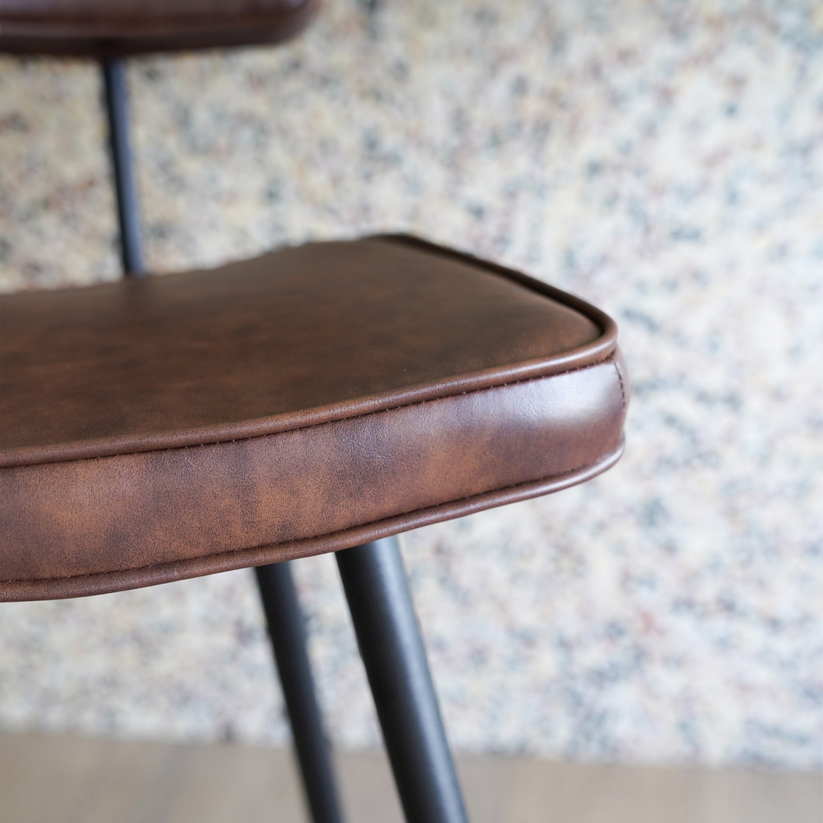 chaise de bar marron 66 cm texas lot de 2