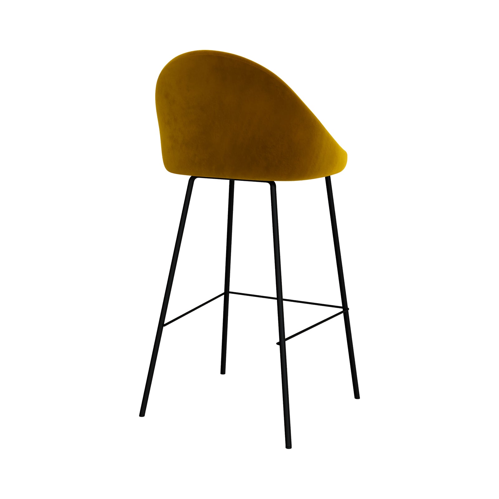 chaise de bar mi hauteur jaune pieds metal
                            