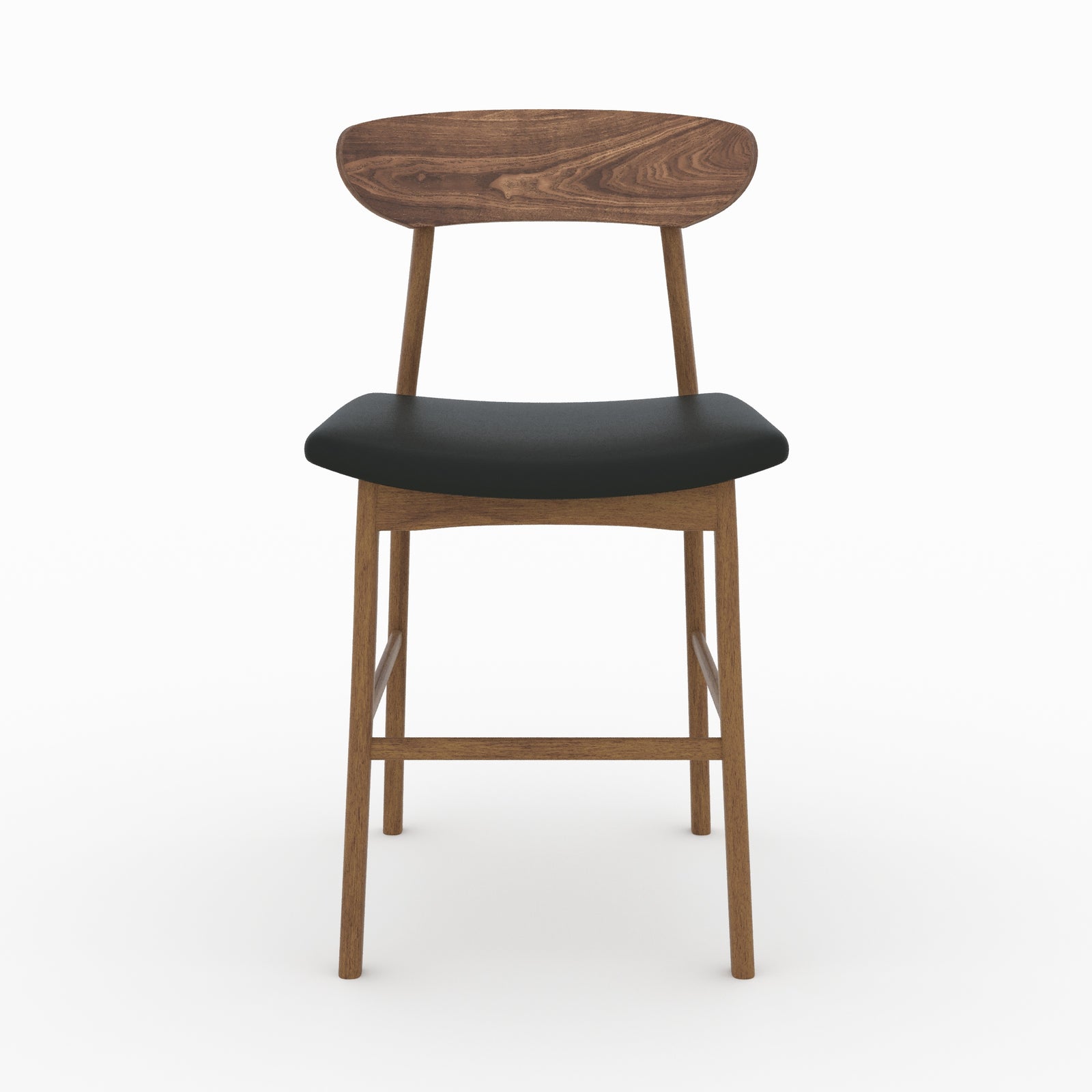 chaise de bar mi hauteur lana cuir synthetique noir 66 cm lot de 2