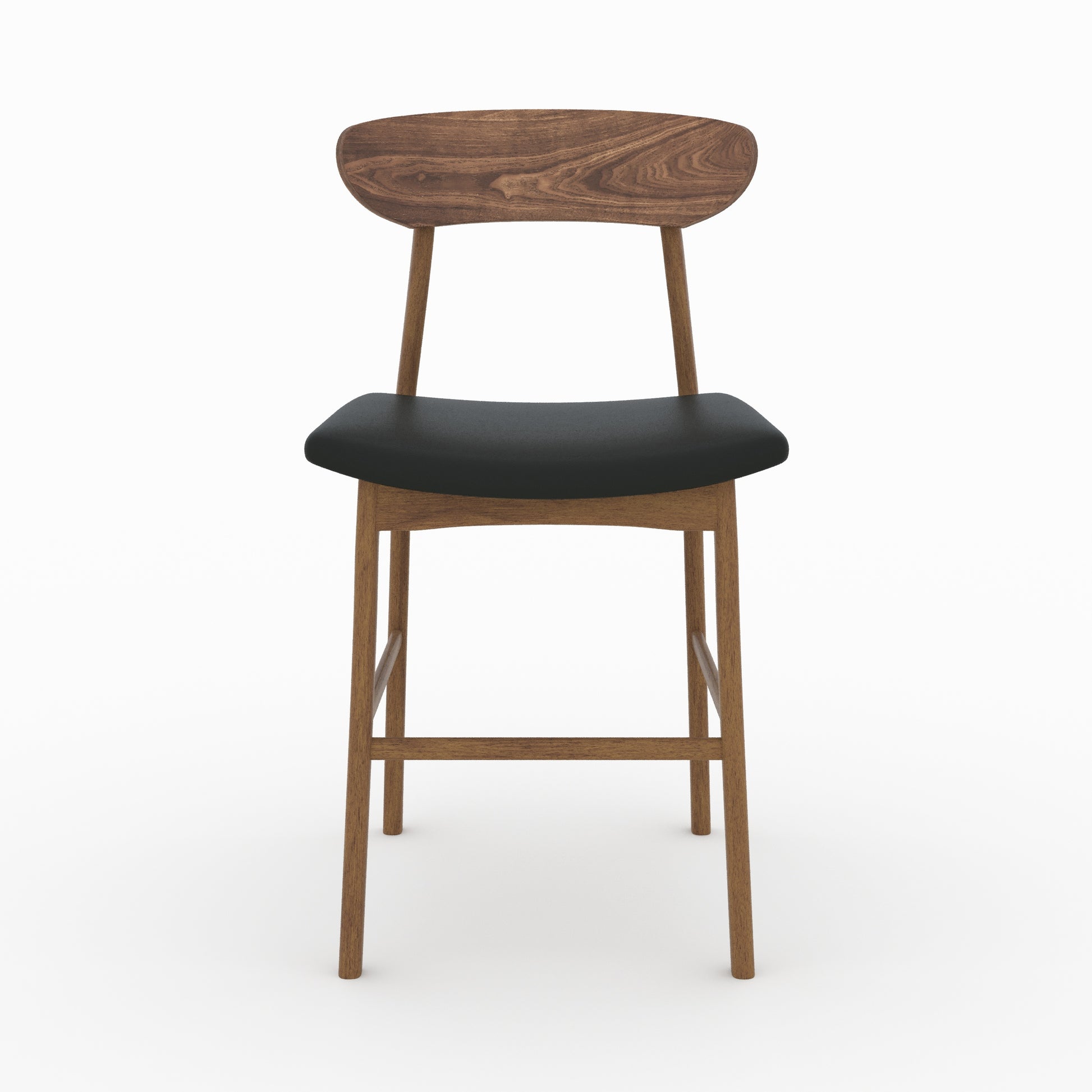 chaise de bar mi hauteur lana cuir synthetique noir 66 cm lot de 2