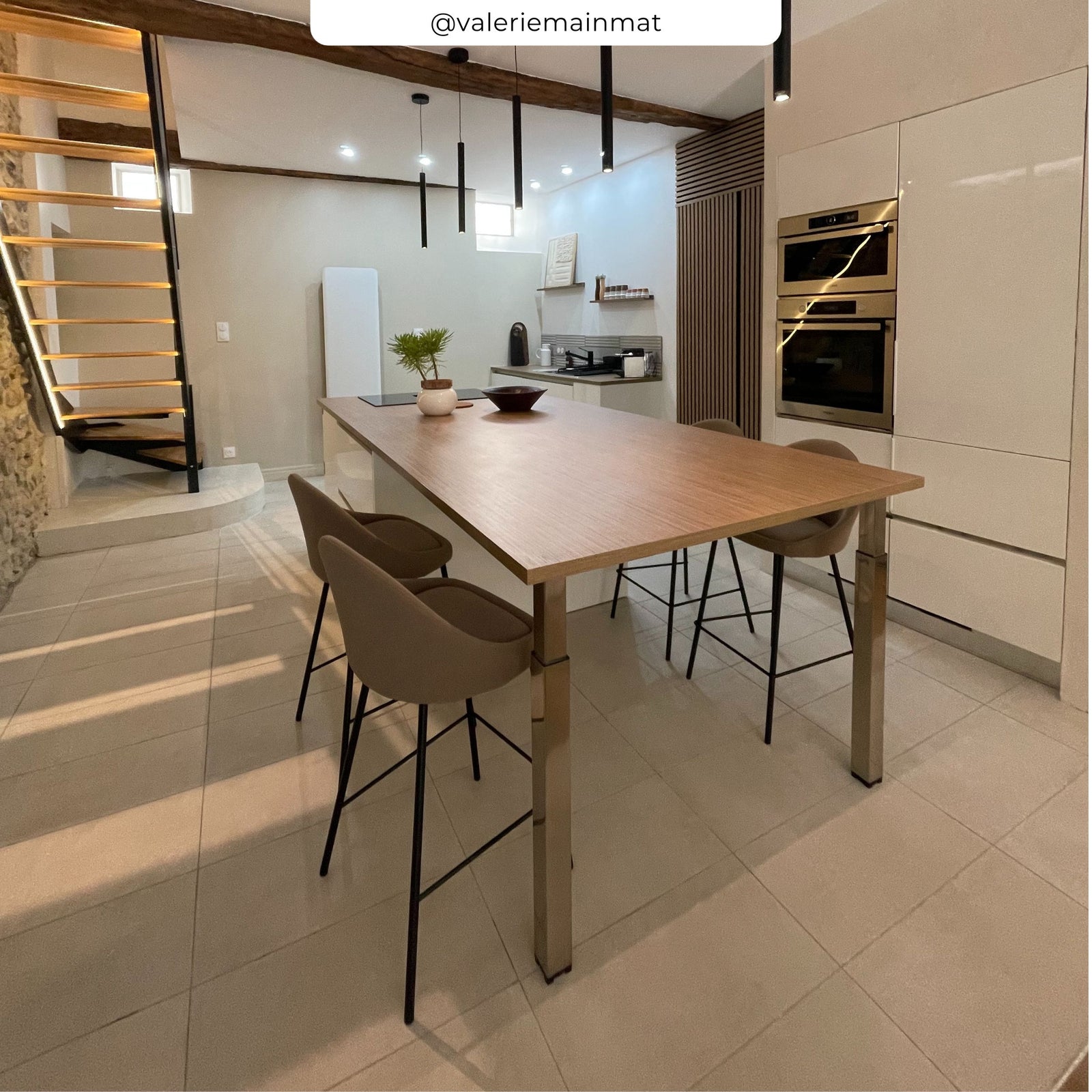 chaise de bar mi hauteur misty marron 45 cm lot de 2