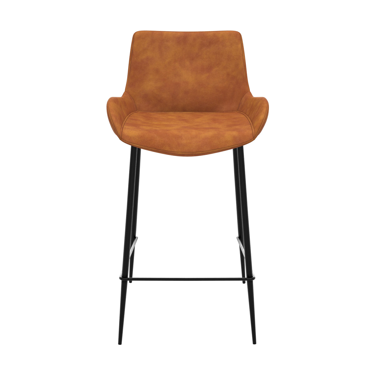 chaise de bar mi hauteur pirata en cuir synthetique camel