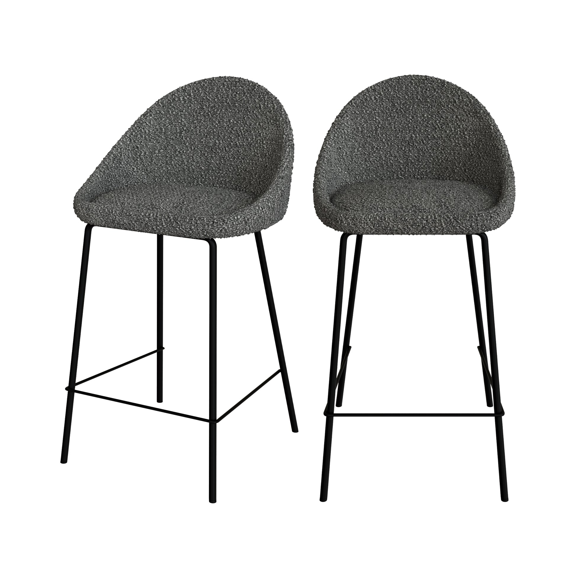 chaise de bar 65cm misty tissu gris
                            