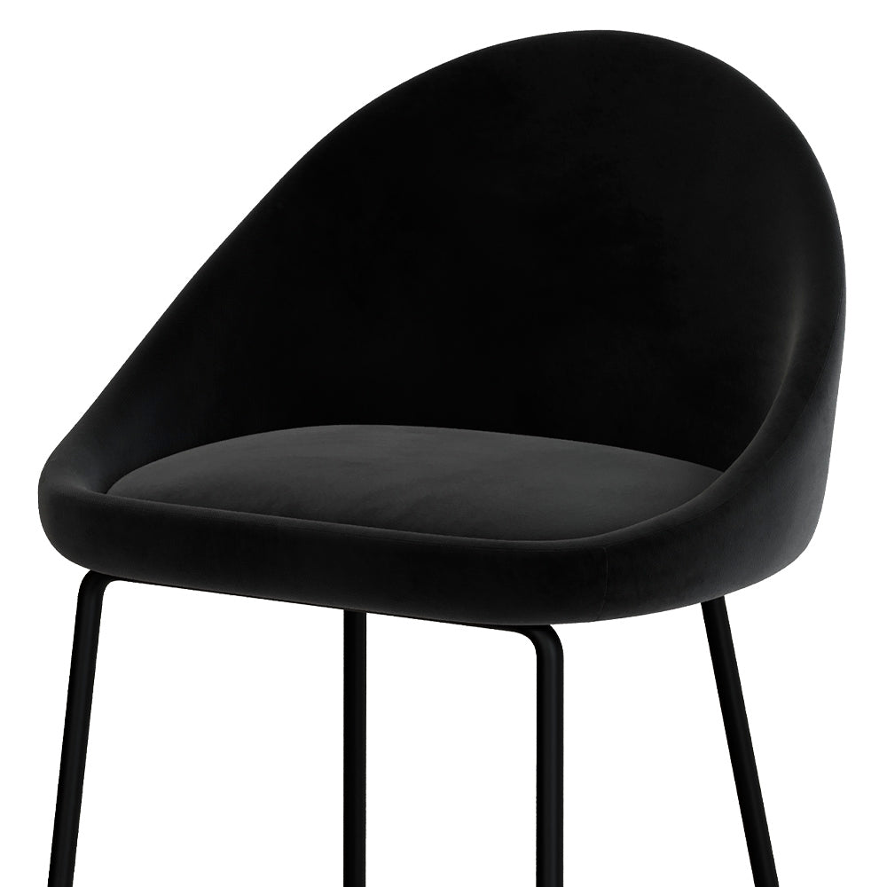 chaise de bar noire misty