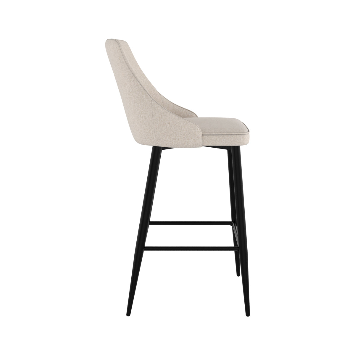 chaise de bar pipo beige et noir confort