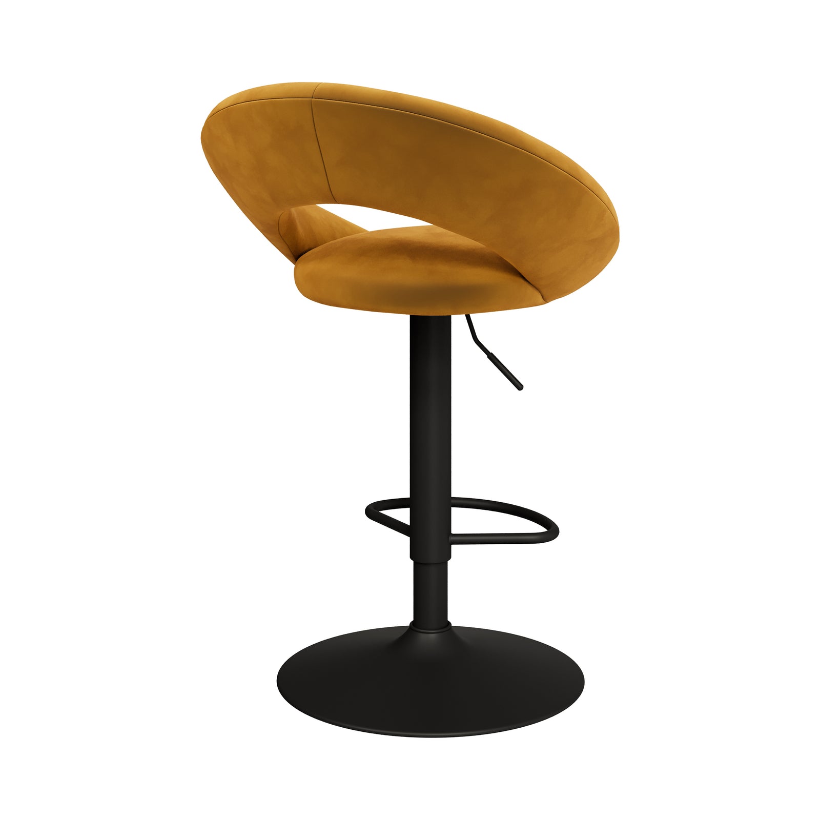 chaise de bar reglable pivotante jaune curry cloclo