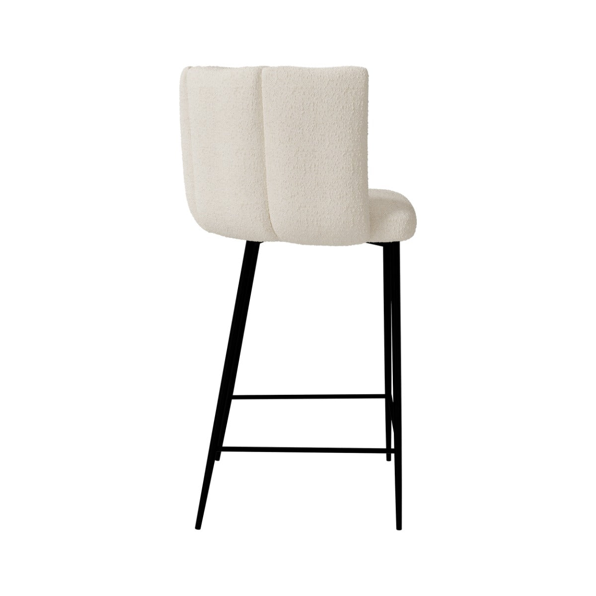 chaise de bar rosy en tissu boucle beige 65 cm