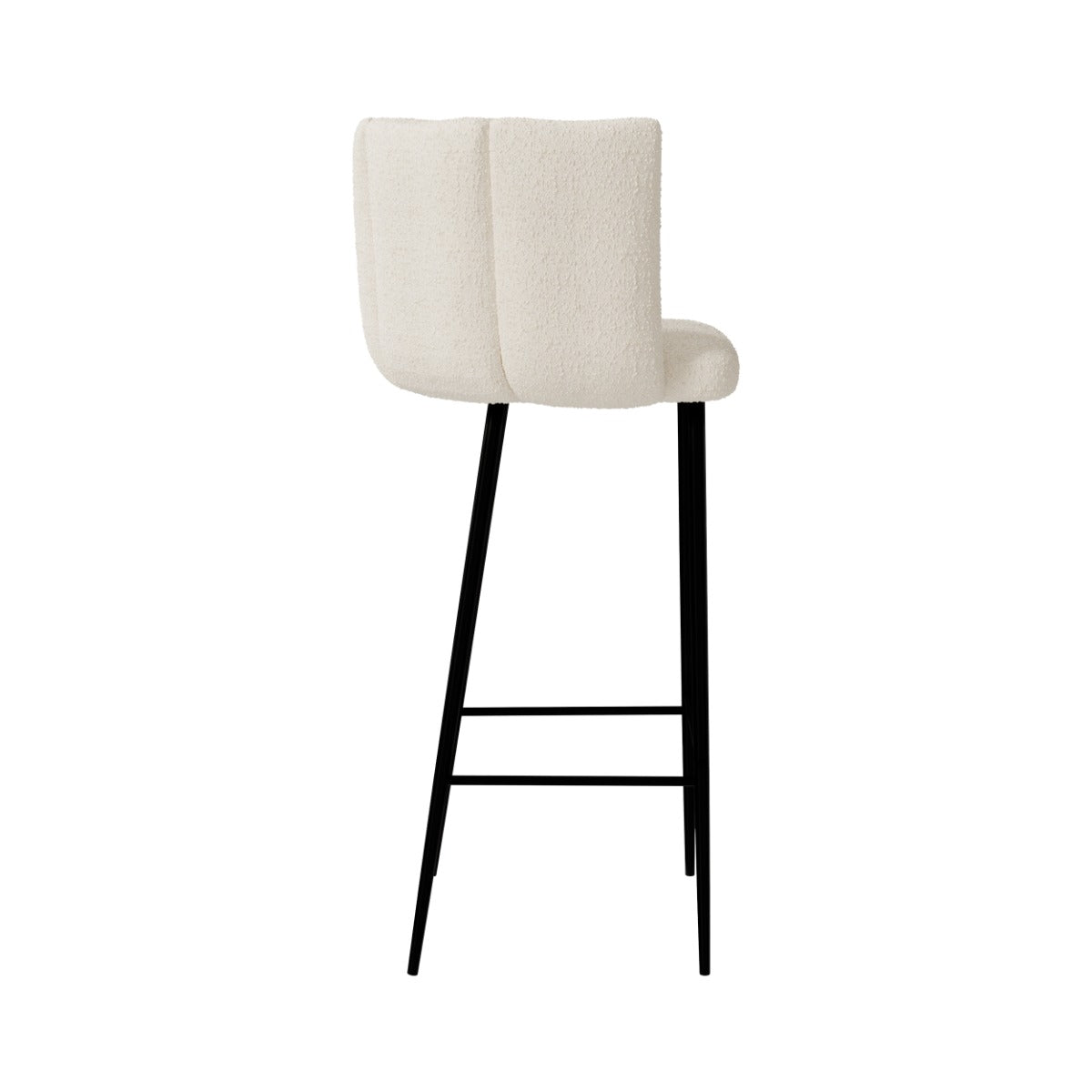 chaise de bar rosy en tissu boucle beige 75 cm