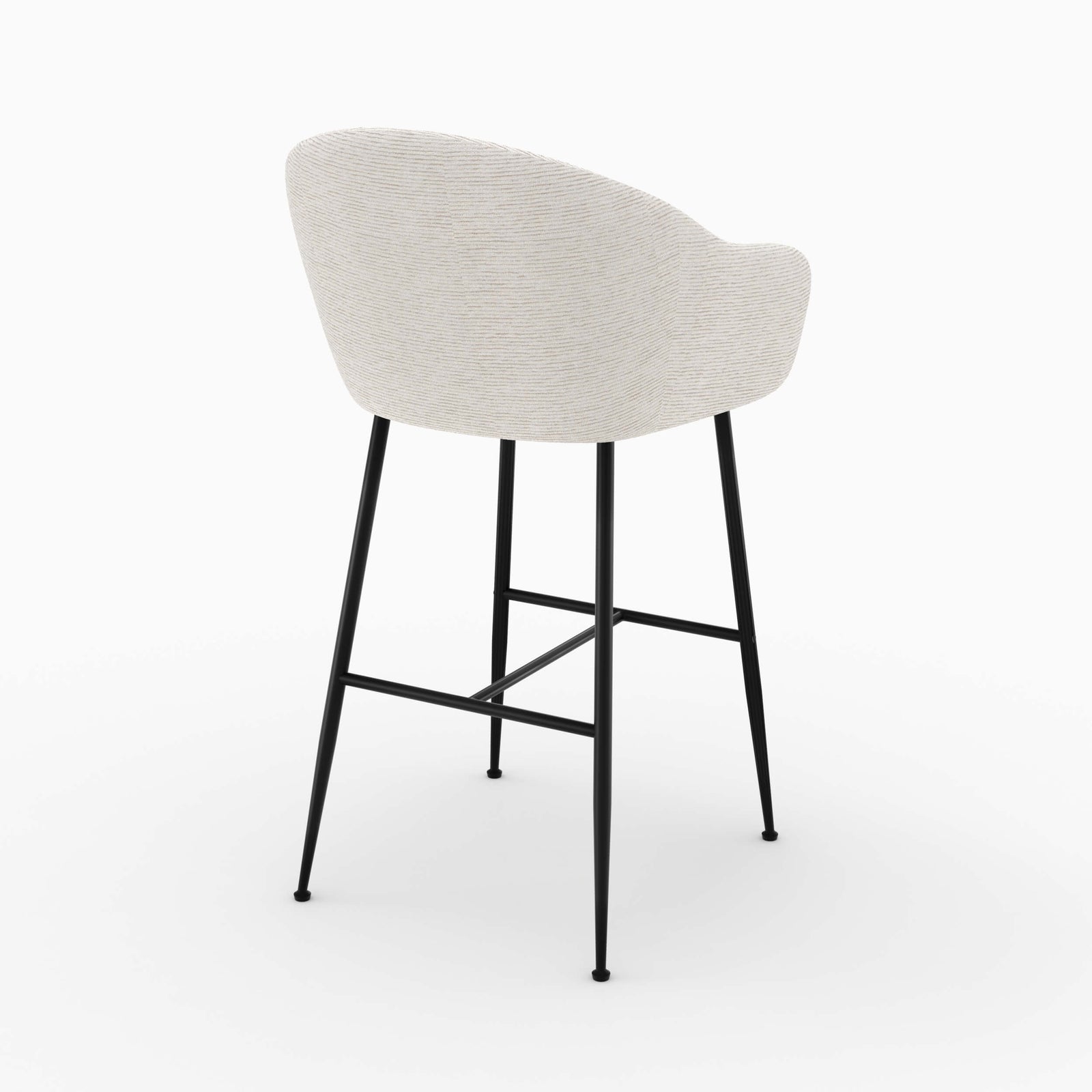 chaise de bar socky en tissu blanc chine 76 cm