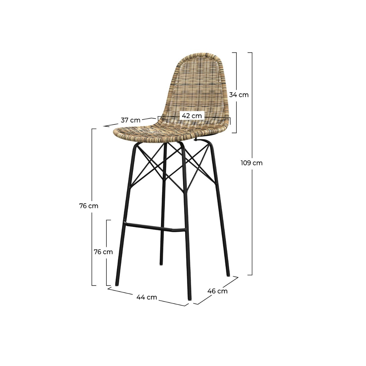 chaise de bar tiptur en_resine
